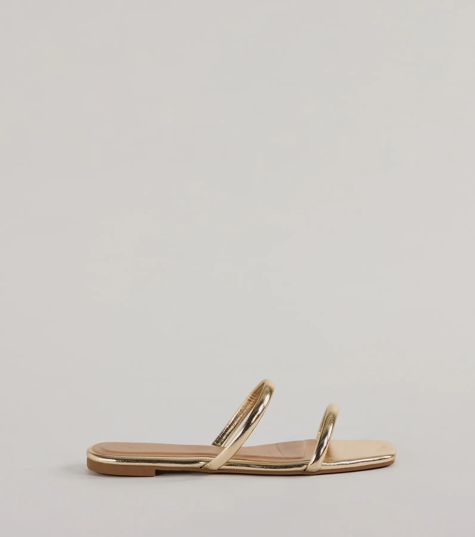 All Time Favorite Strappy Metallic Flat Sandals - Image 2