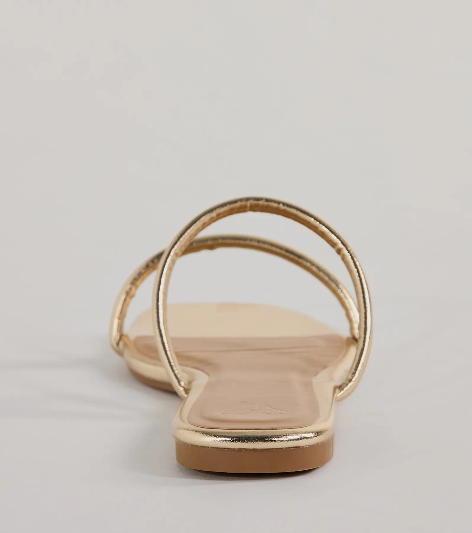 All Time Favorite Strappy Metallic Flat Sandals - Image 4