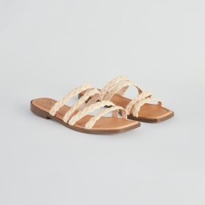 Braided Beauty Straw Strappy Flat Sandals