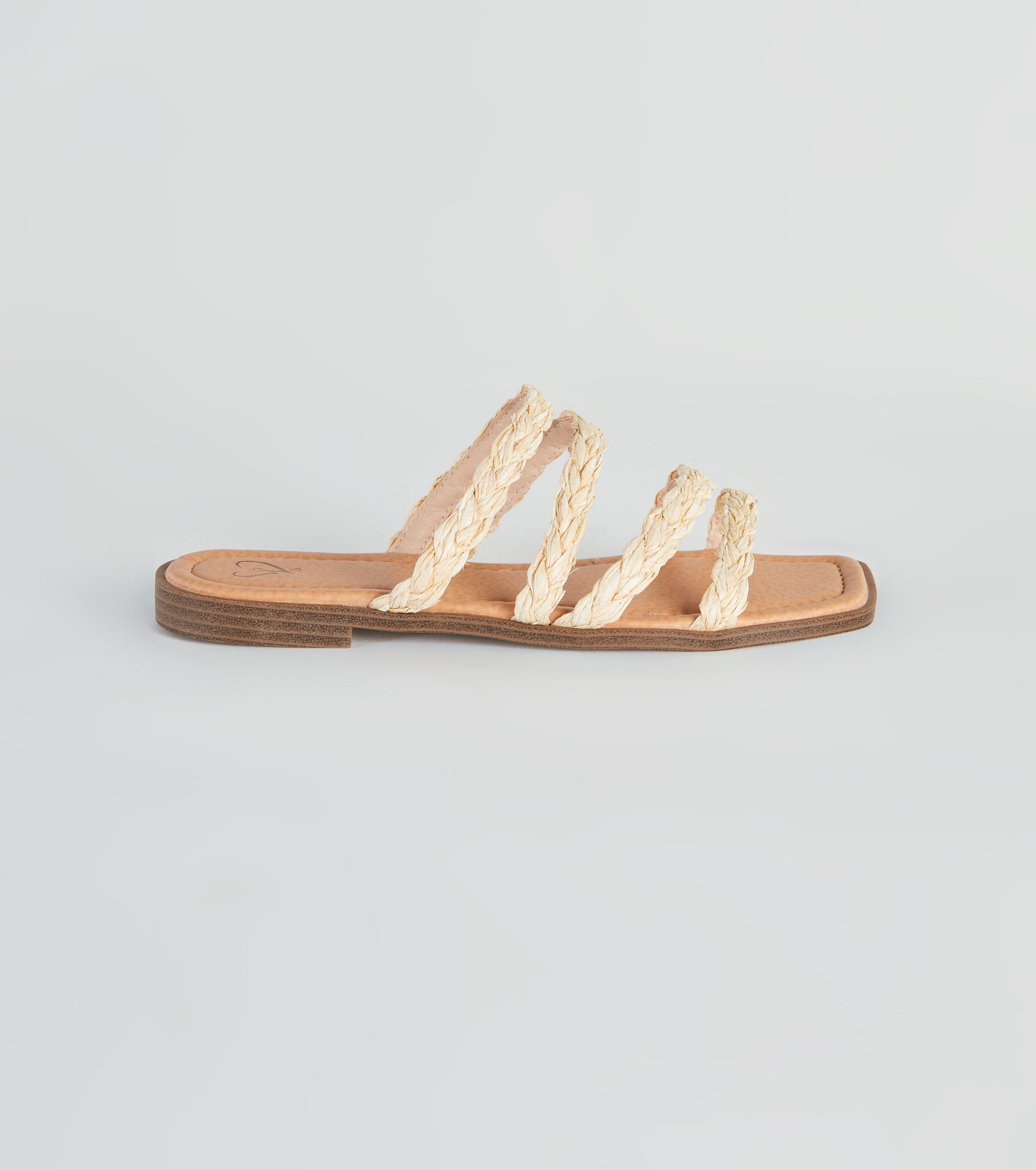 Braided Beauty Straw Strappy Flat Sandals - Image 2