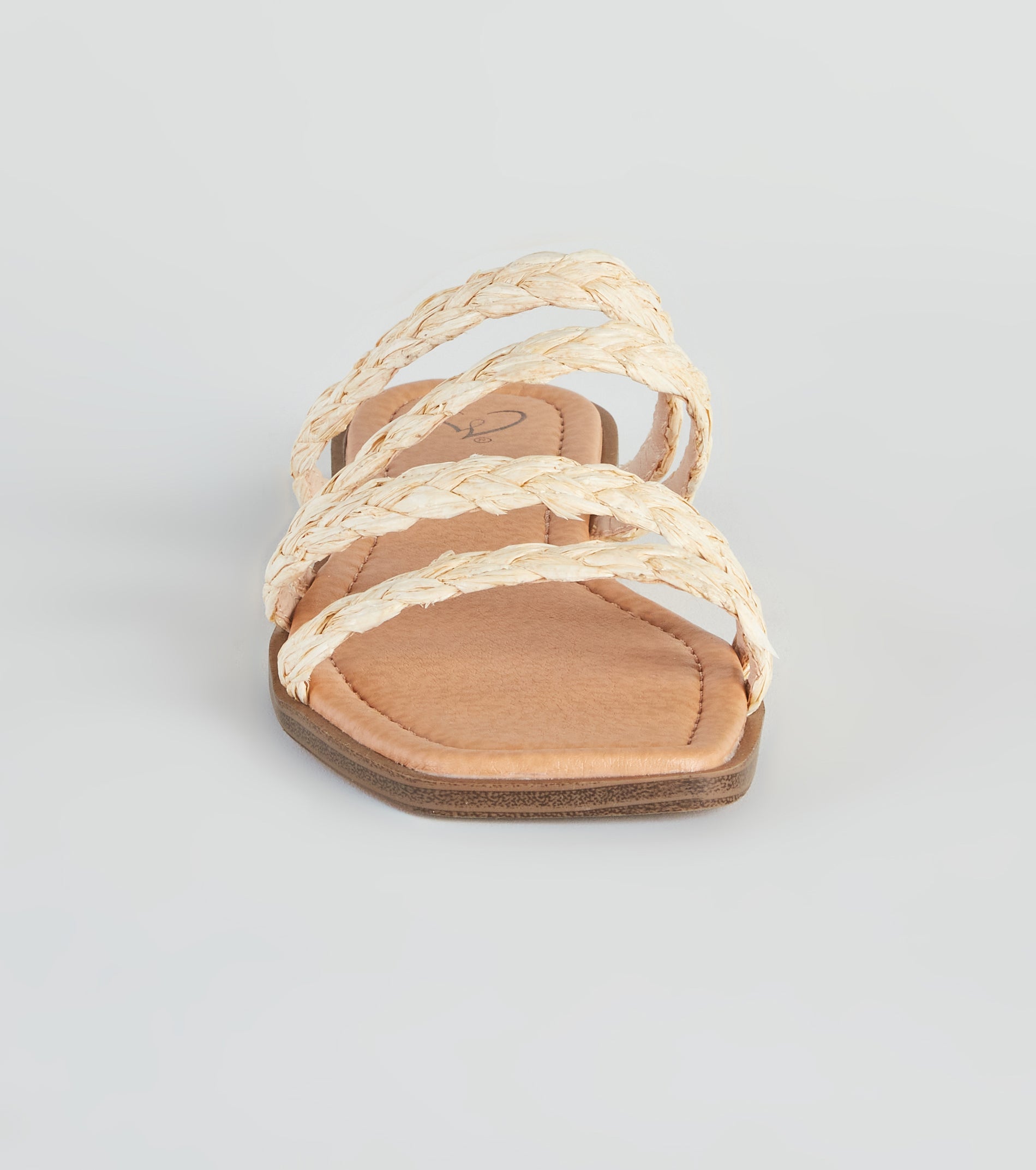 Braided Beauty Straw Strappy Flat Sandals - Image 3