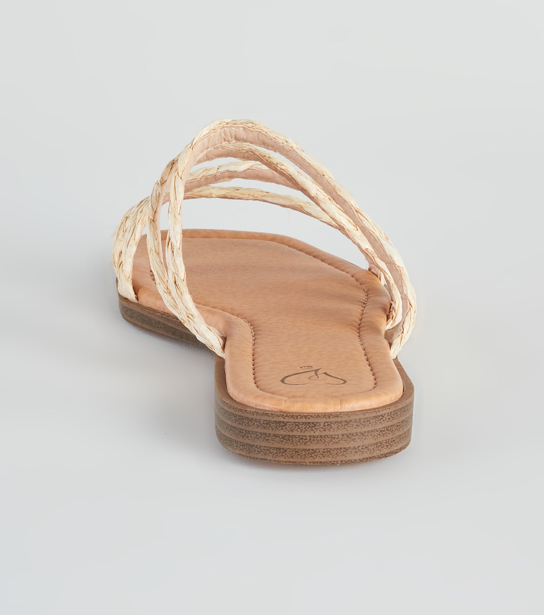 Braided Beauty Straw Strappy Flat Sandals - Image 4