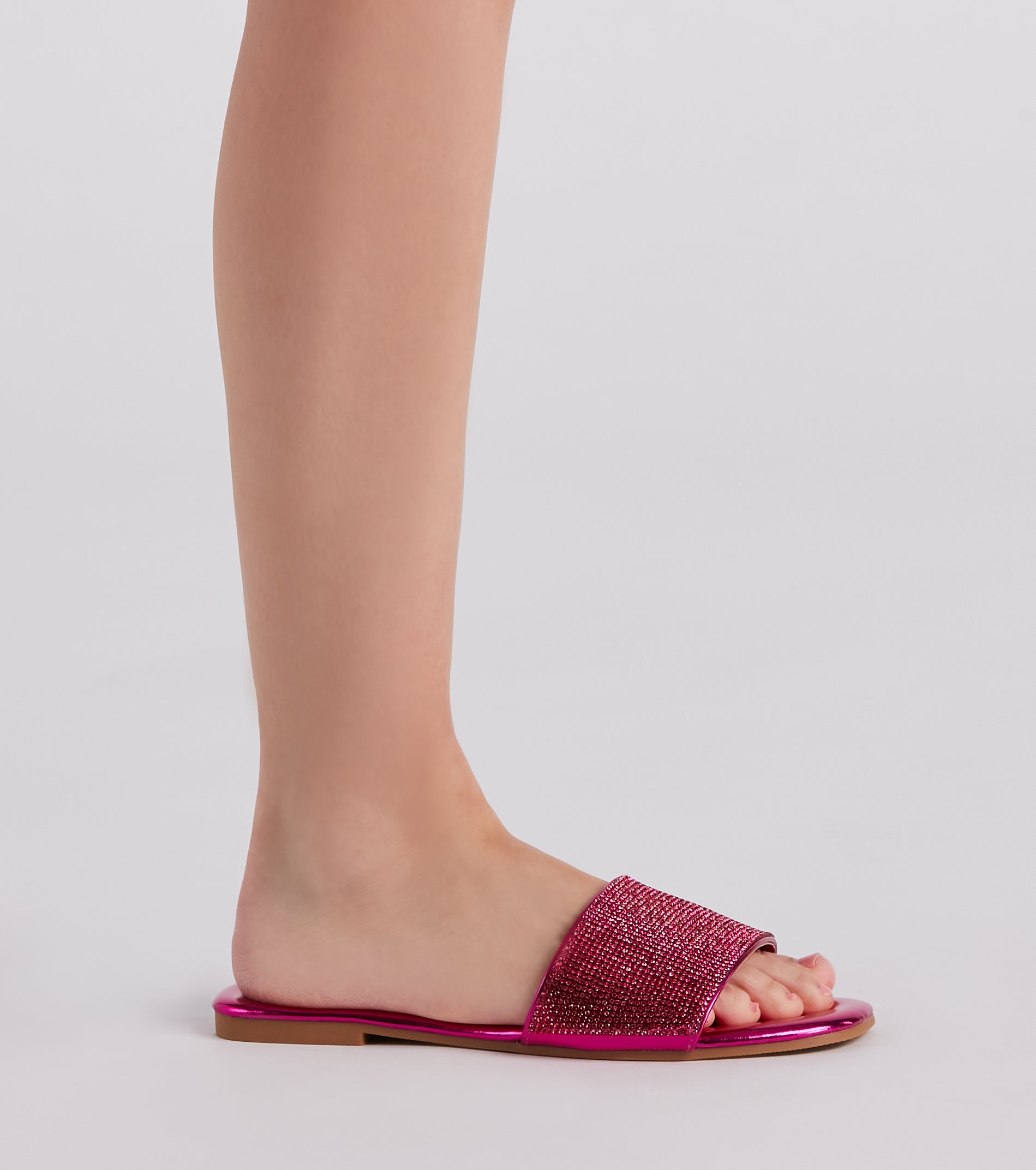 Magic In Metallic Rhinestone Sandals - Image 7