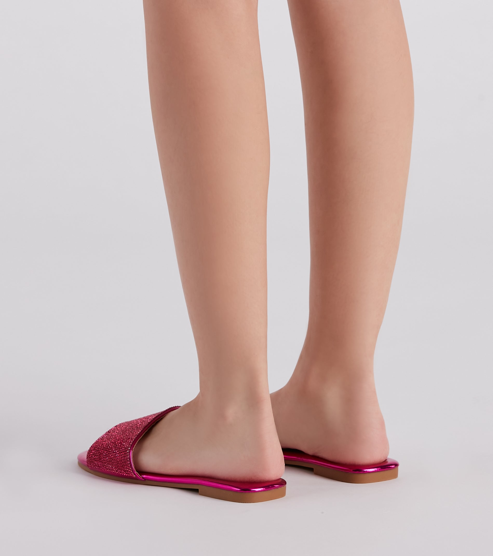 Magic In Metallic Rhinestone Sandals - Image 8