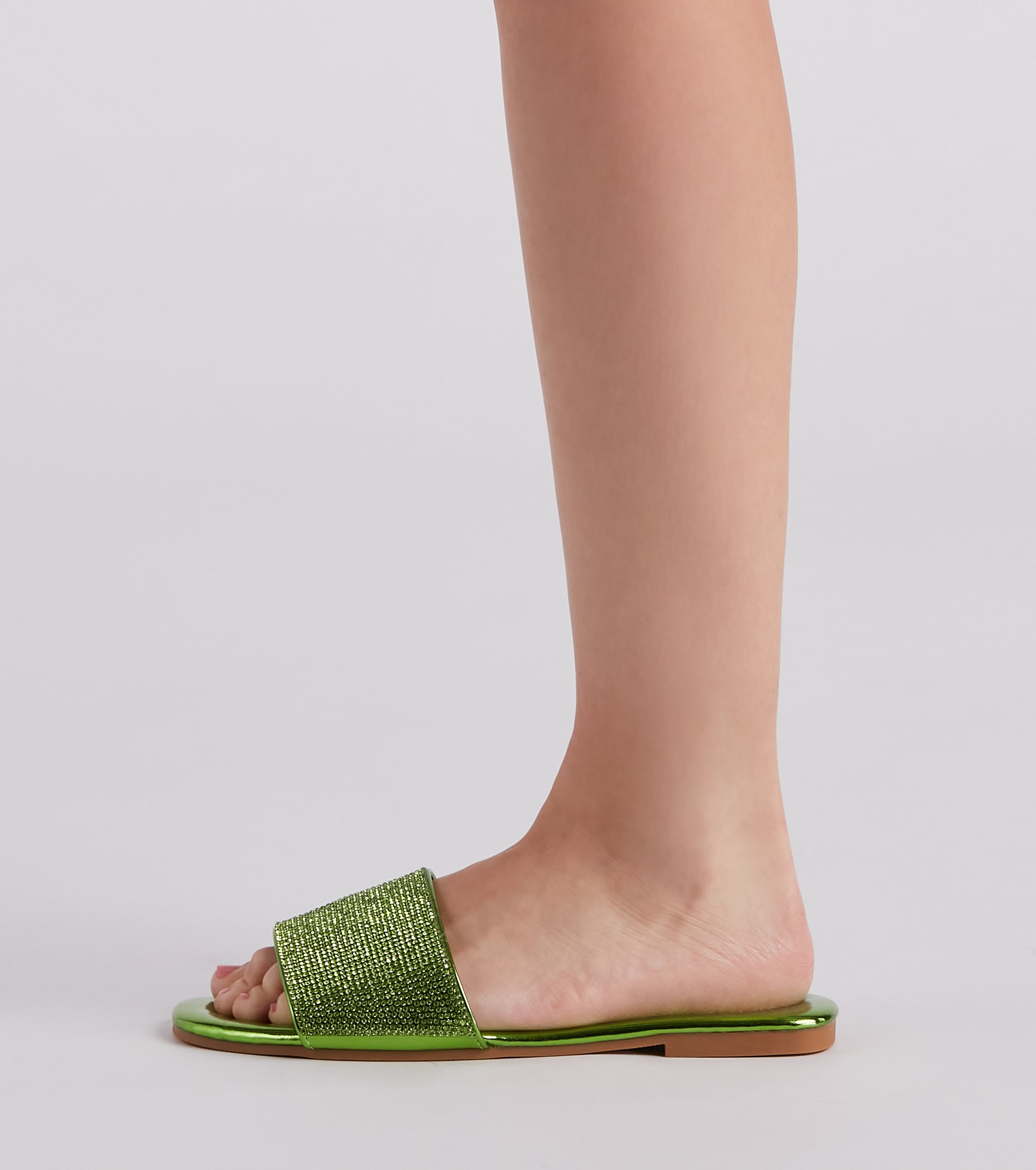 Magic In Metallic Rhinestone Sandals - Image 3