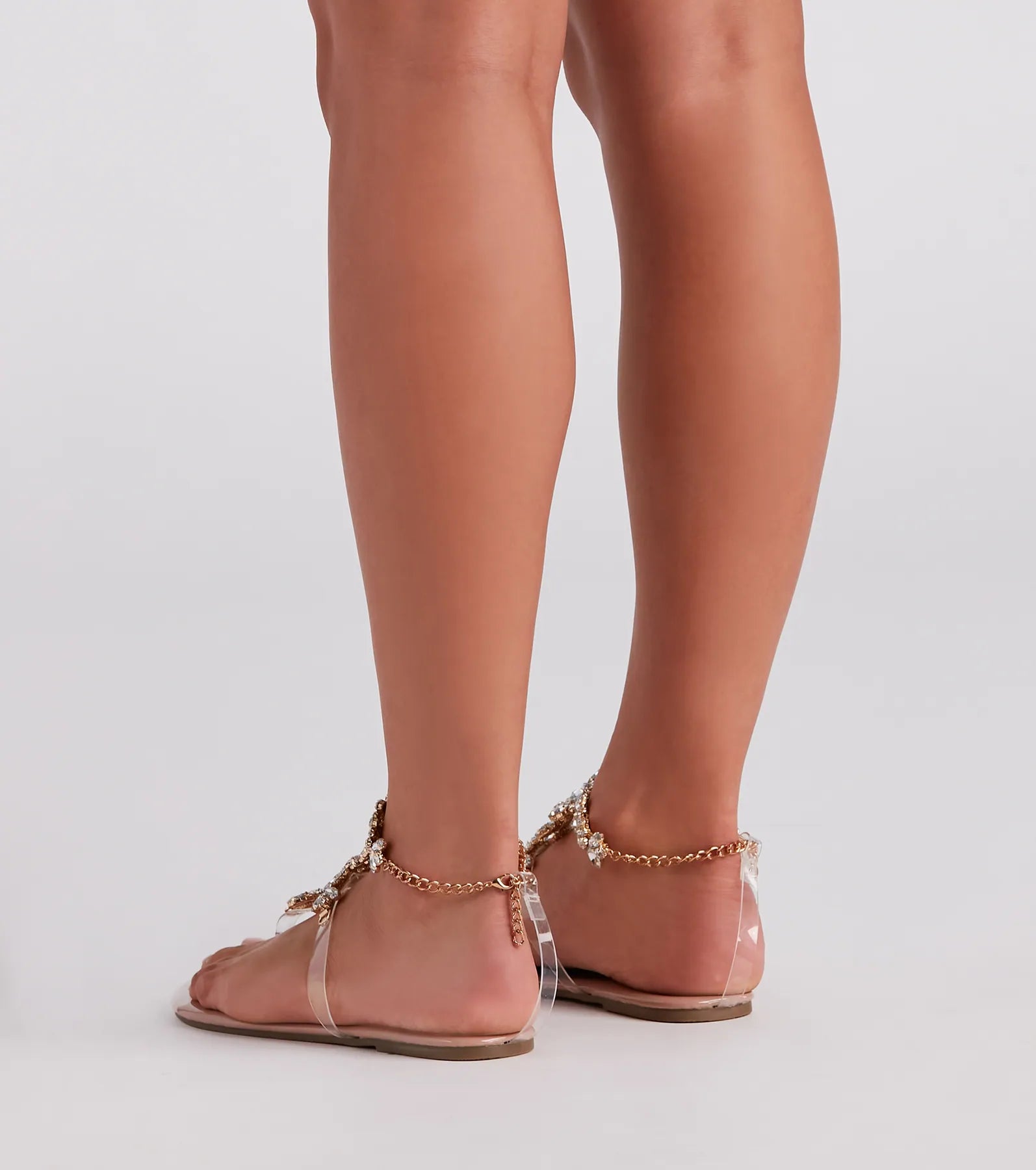 Grecian Mystique Bejeweled Flat Sandals - Image 4