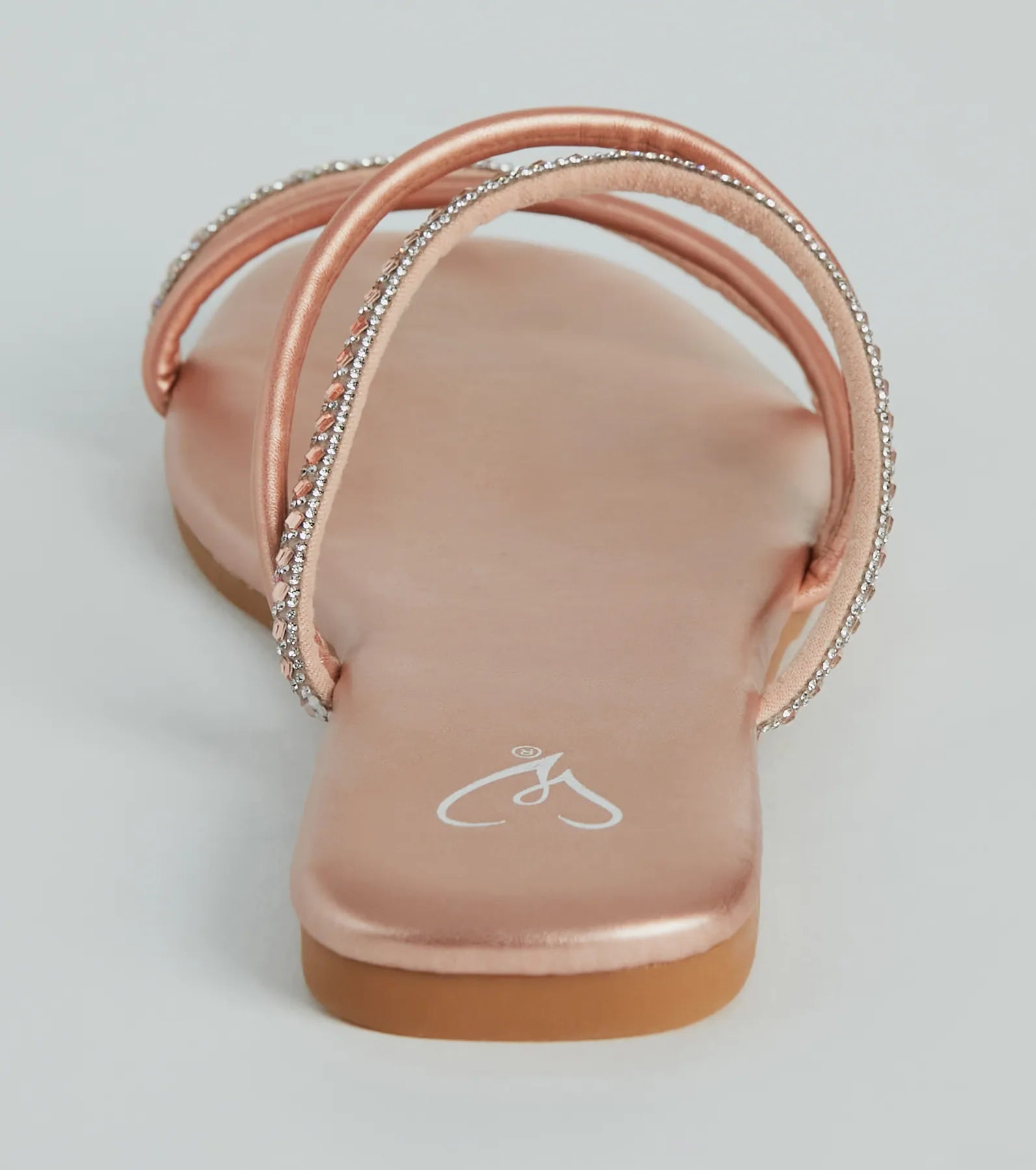 Effortless And Fab Rhinestone Strappy Flat Sandals - Image 4