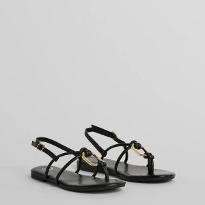 All Things Chic Strappy Charm Flat Sandals
