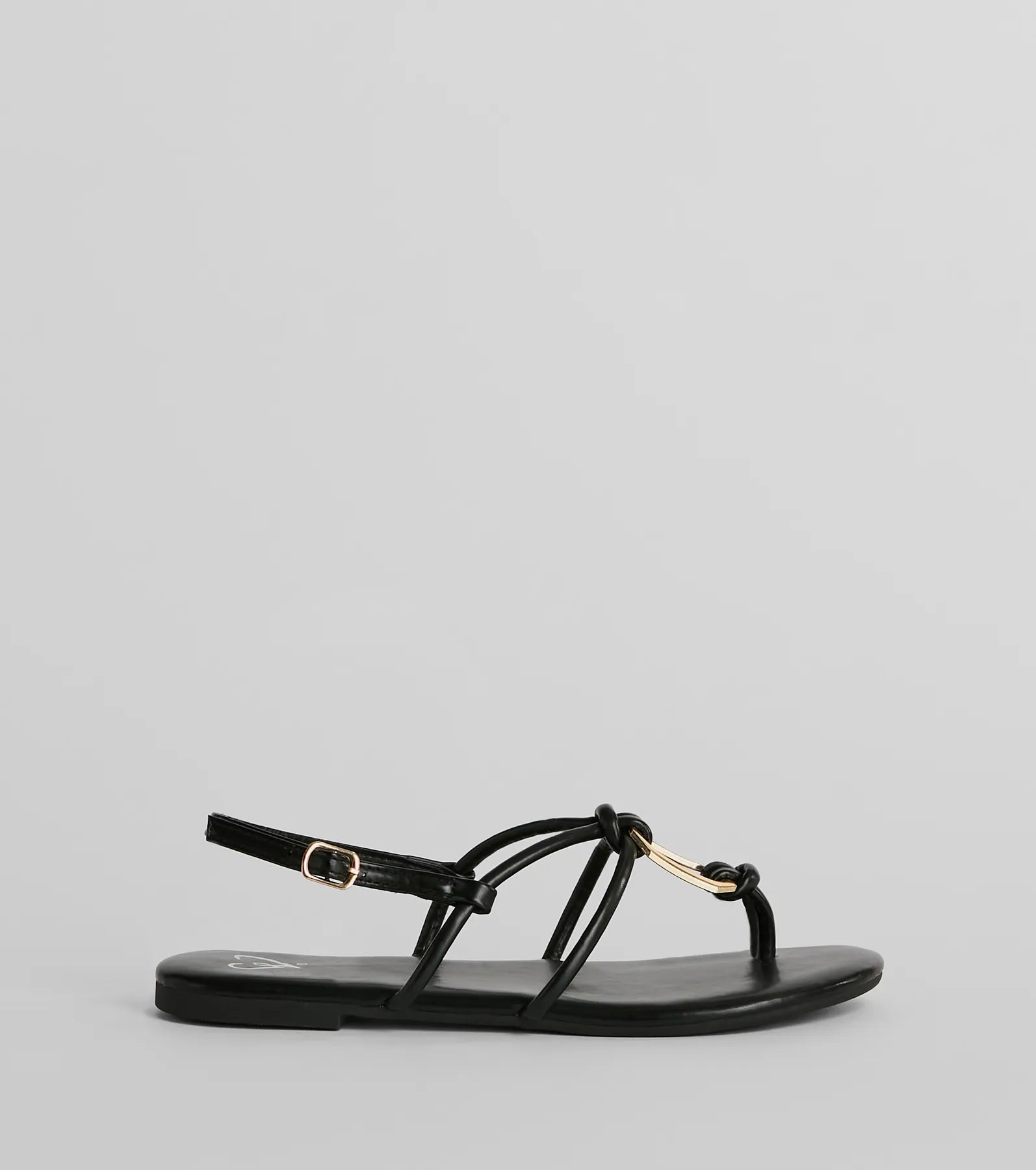 All Things Chic Strappy Charm Flat Sandals - Image 2