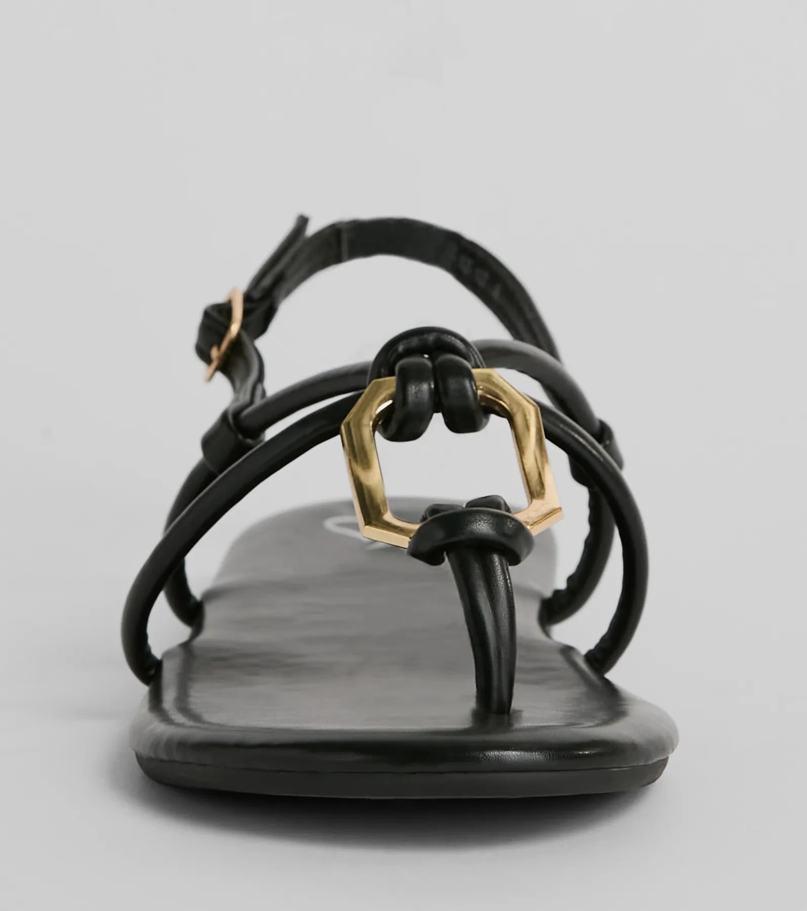 All Things Chic Strappy Charm Flat Sandals - Image 3