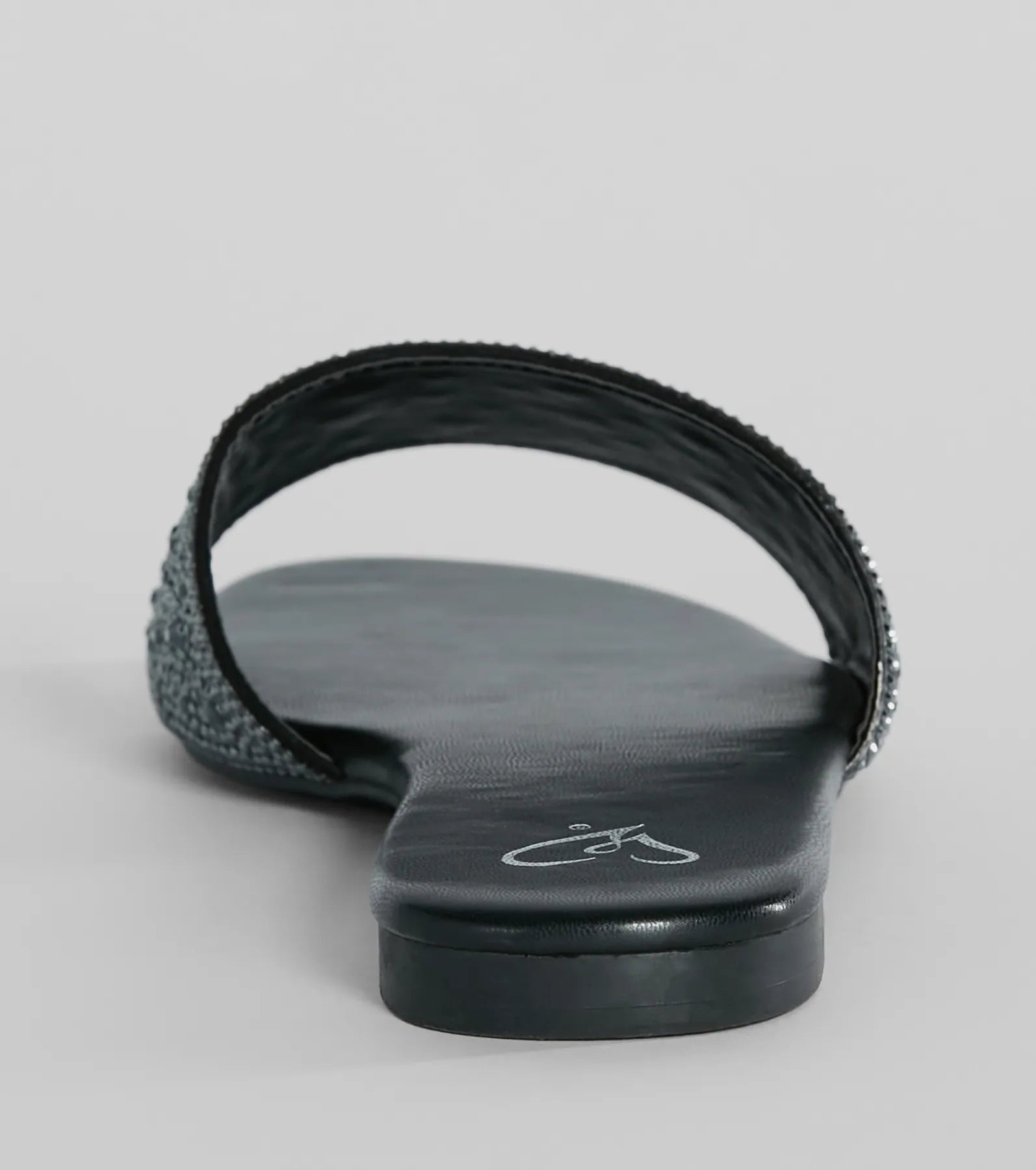 Slip Into Glam Rhinestone Strap Faux Leather Sandals - Image 4