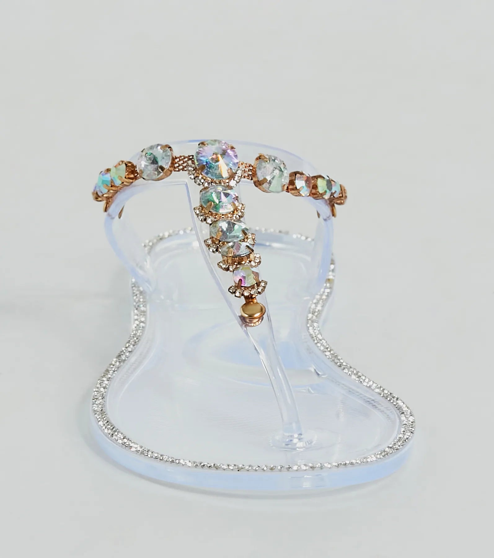 Glam Up Gemstone Strap Jelly Sandals - Image 7