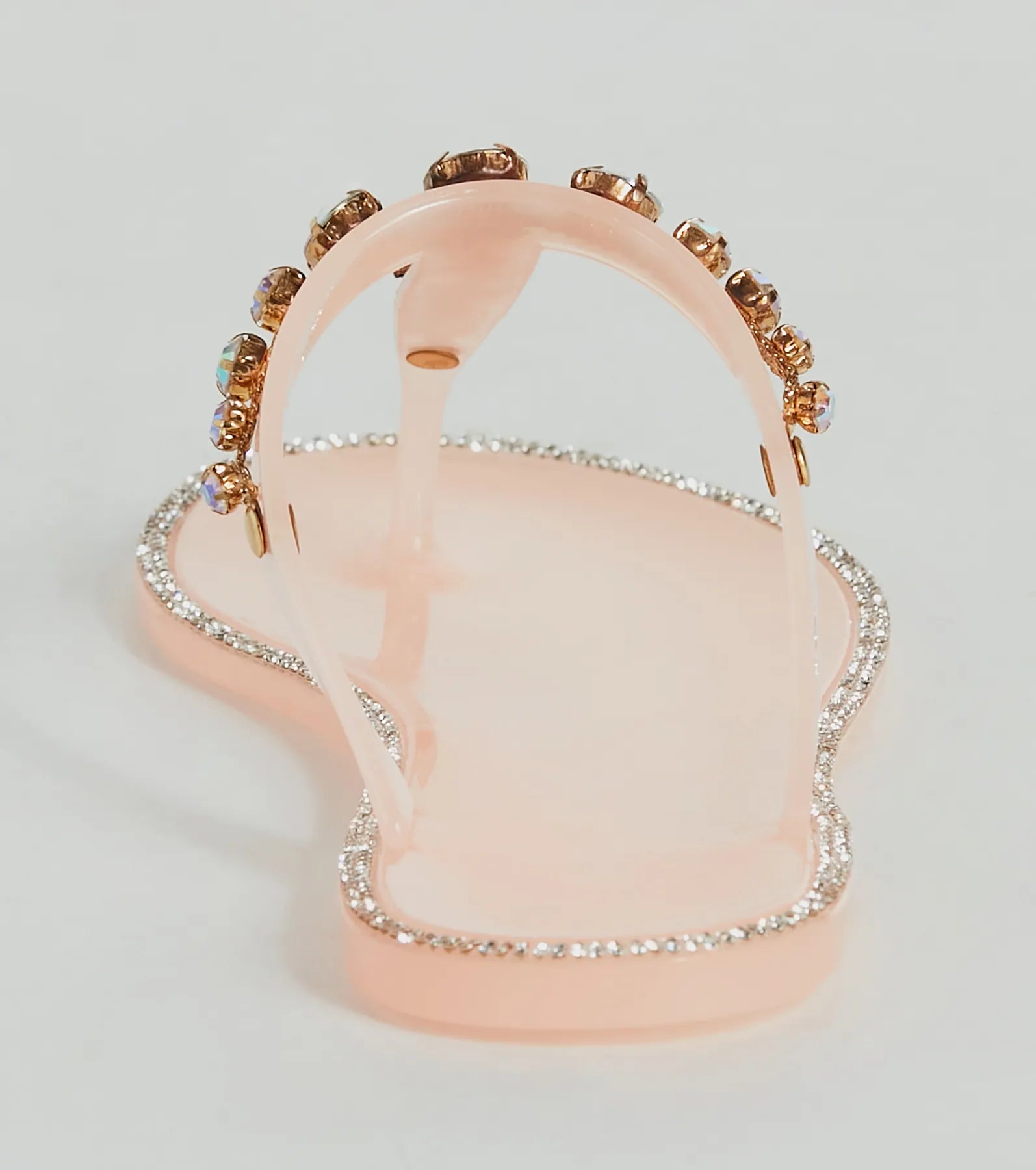 Glam Up Gemstone Strap Jelly Sandals - Image 4