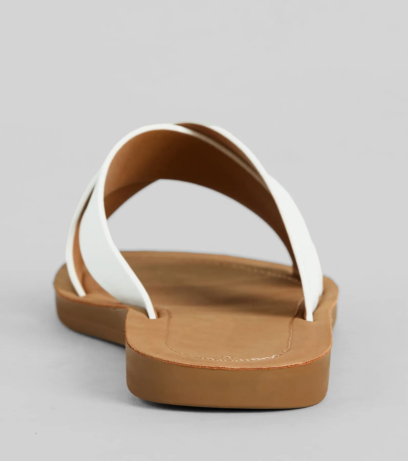 Feeling Good Criss Cross Faux Leather Flat Sandals - Image 4