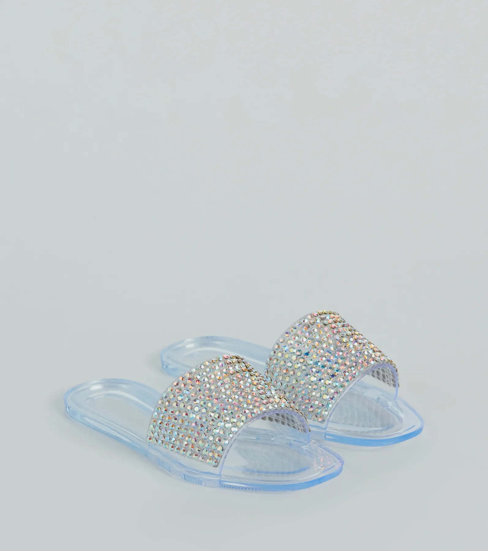 Slip Into Luxury Rhinestone Flat Jelly Sandals - Image 5