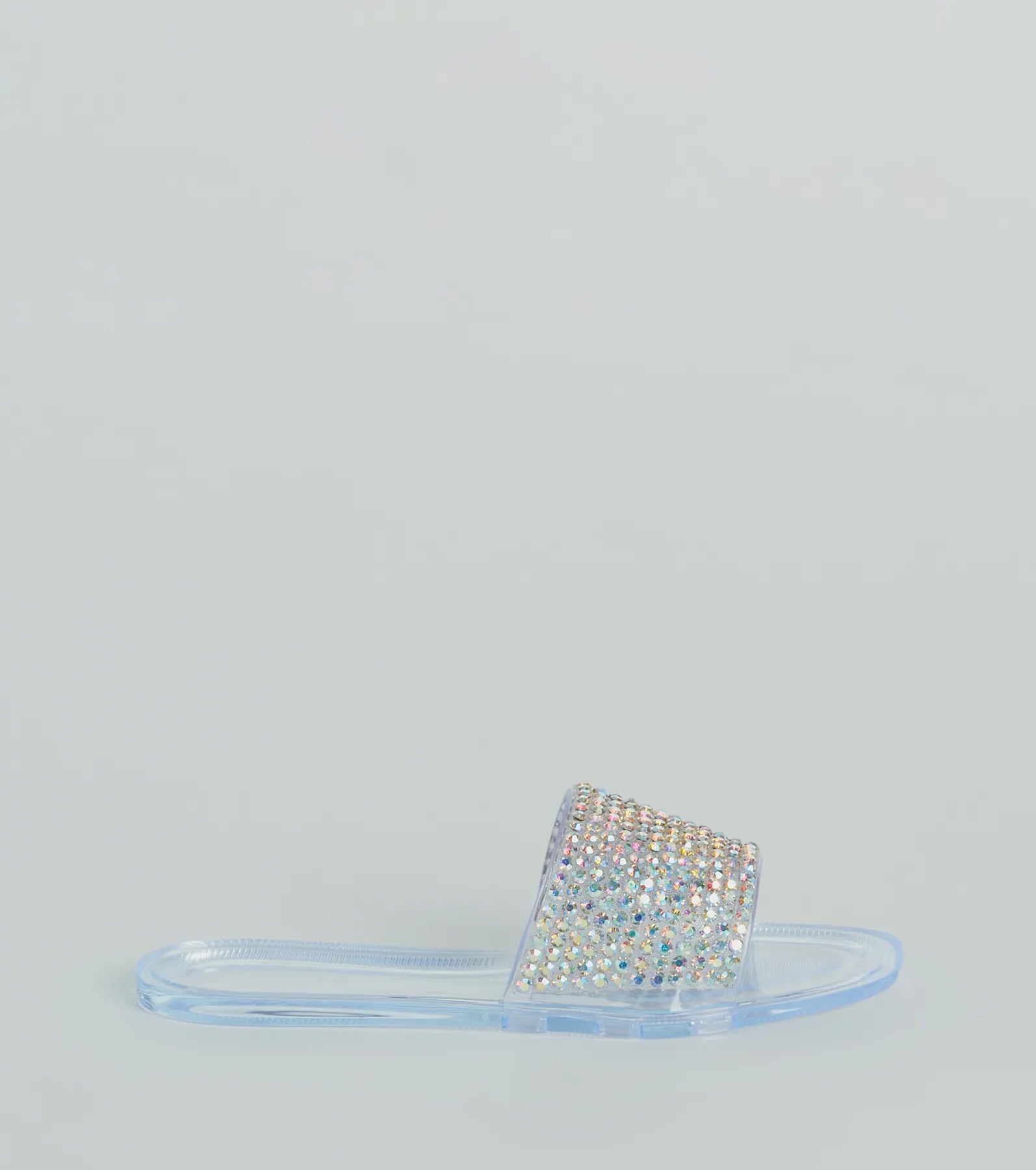 Slip Into Luxury Rhinestone Flat Jelly Sandals - Image 6