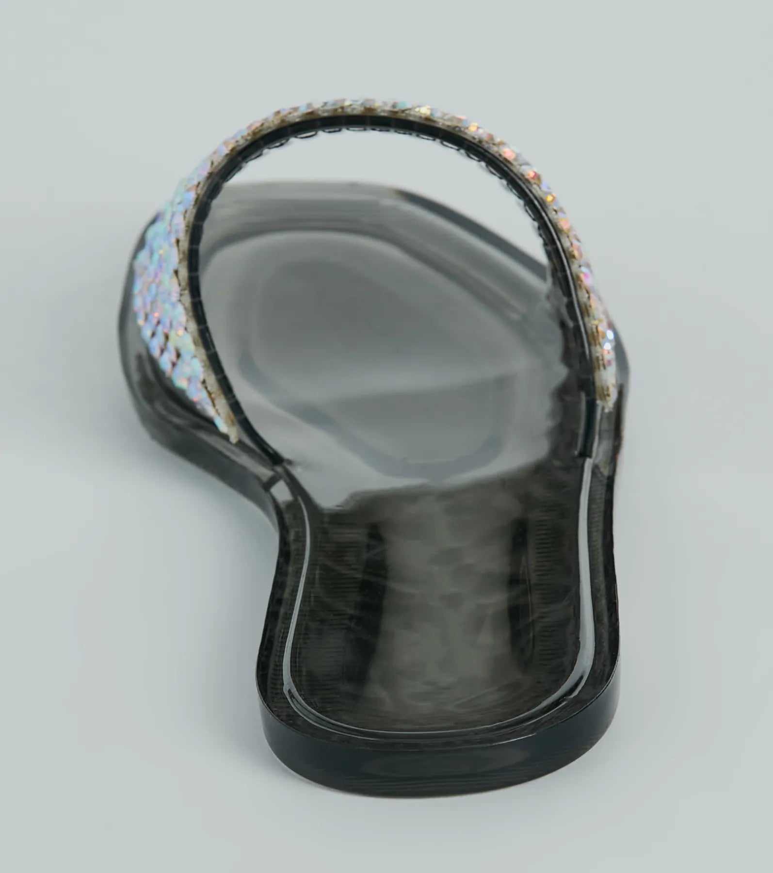 Slip Into Luxury Rhinestone Flat Jelly Sandals - Image 4