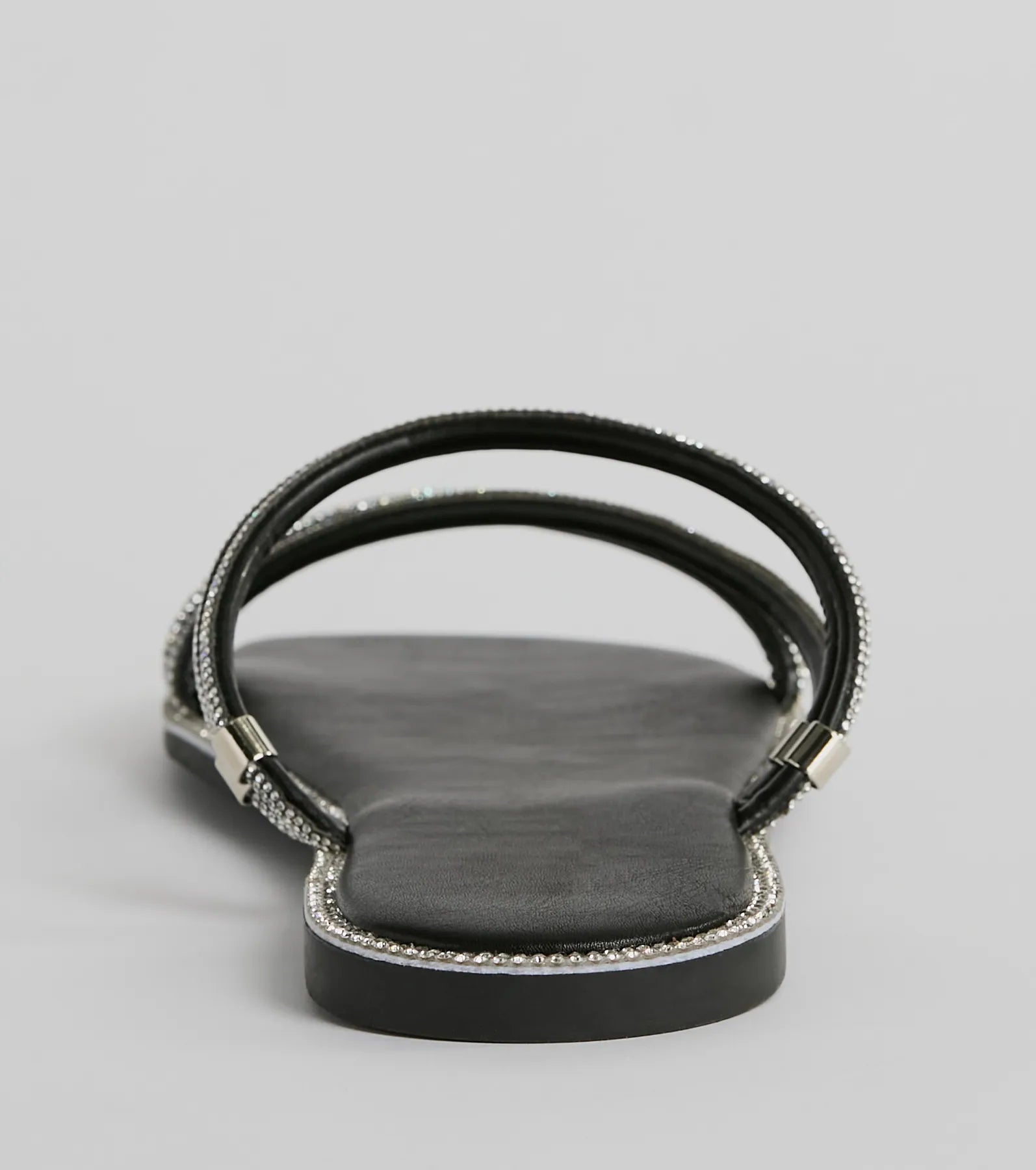 Fantastic Sparkle Rhinestone Strappy Flat Sandals - Image 4