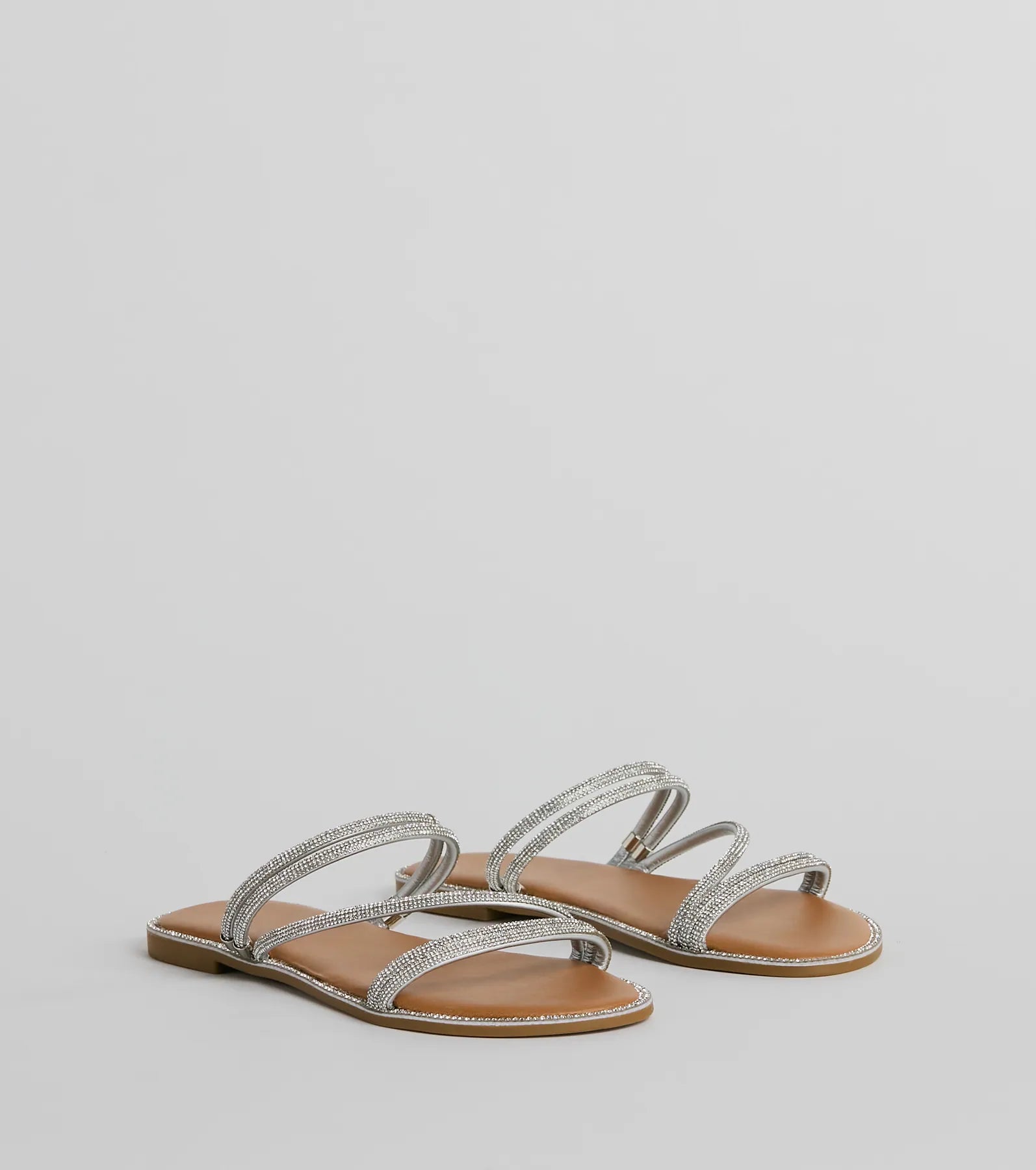 Fantastic Sparkle Rhinestone Strappy Flat Sandals - Image 5