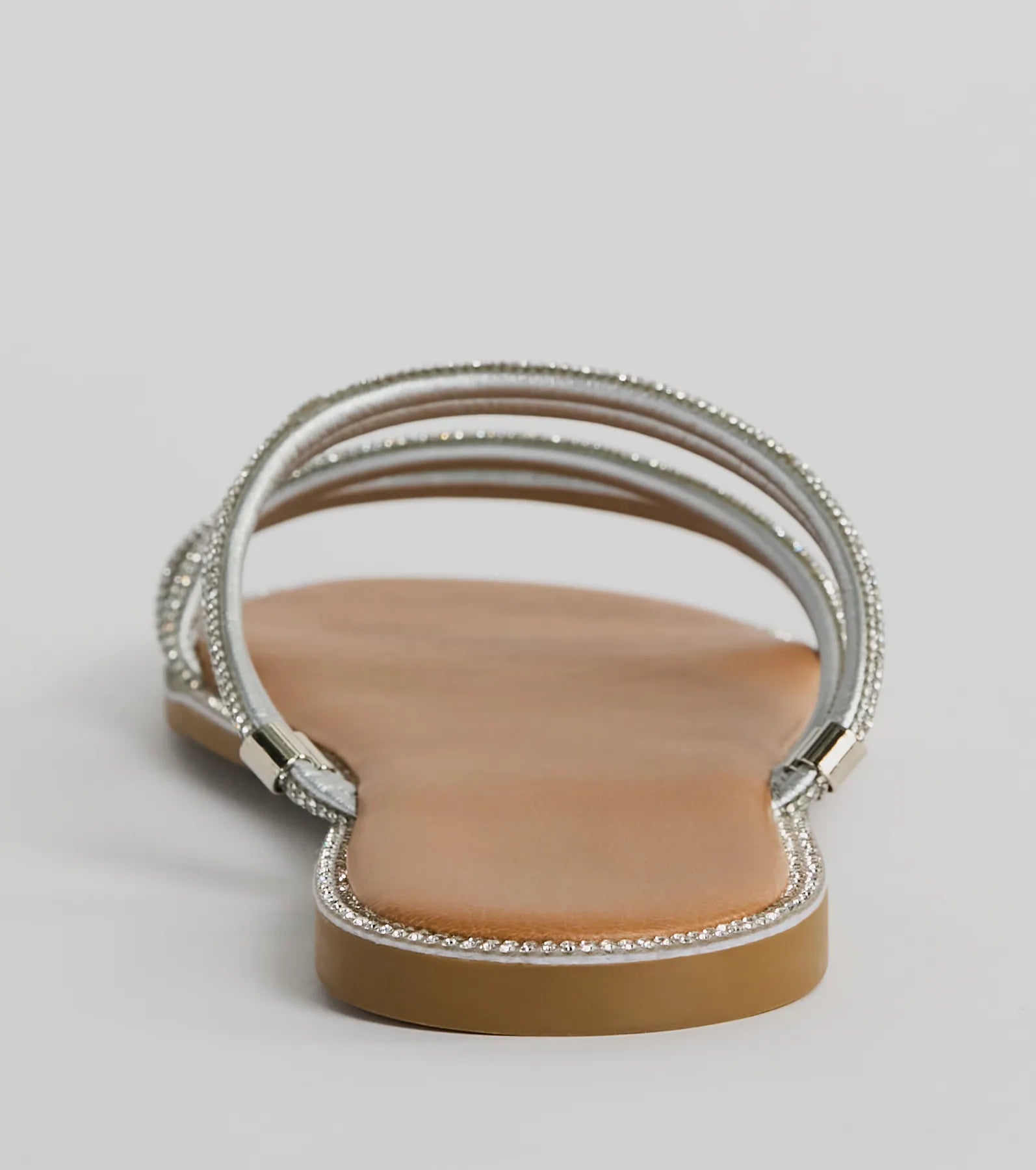 Fantastic Sparkle Rhinestone Strappy Flat Sandals - Image 8