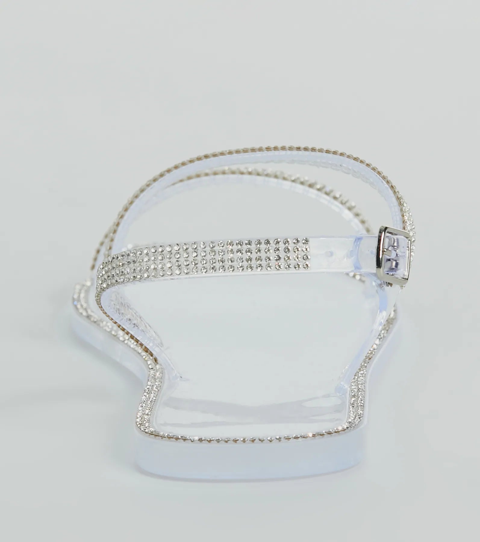 Glowing Up Rhinestone Flat Jelly Sandals - Image 12