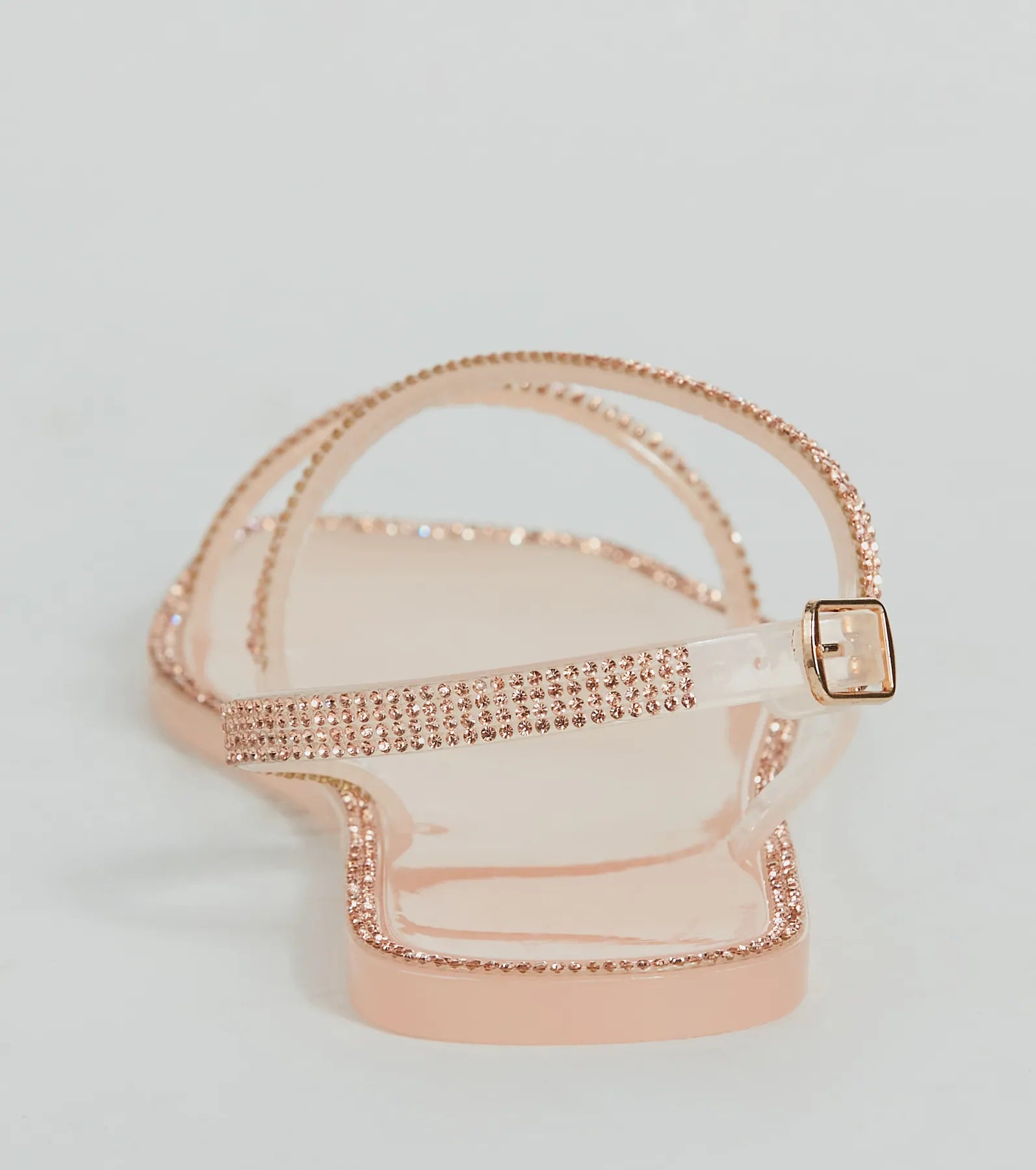 Glowing Up Rhinestone Flat Jelly Sandals - Image 8