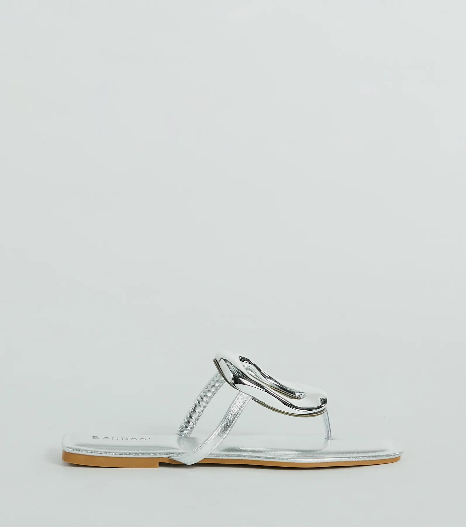 Minimalistic Elegance Square Ring Flat Sandals - Image 6