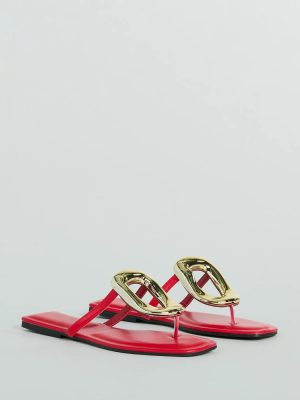 Minimalistic Elegance Square Ring Flat Sandals