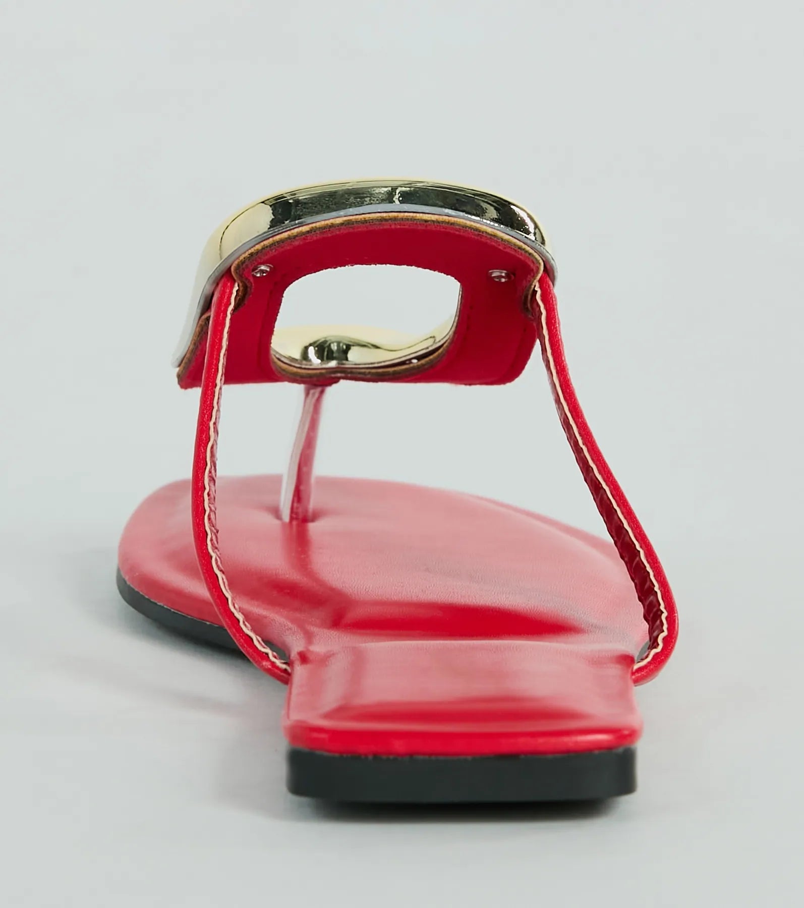 Minimalistic Elegance Square Ring Flat Sandals - Image 4