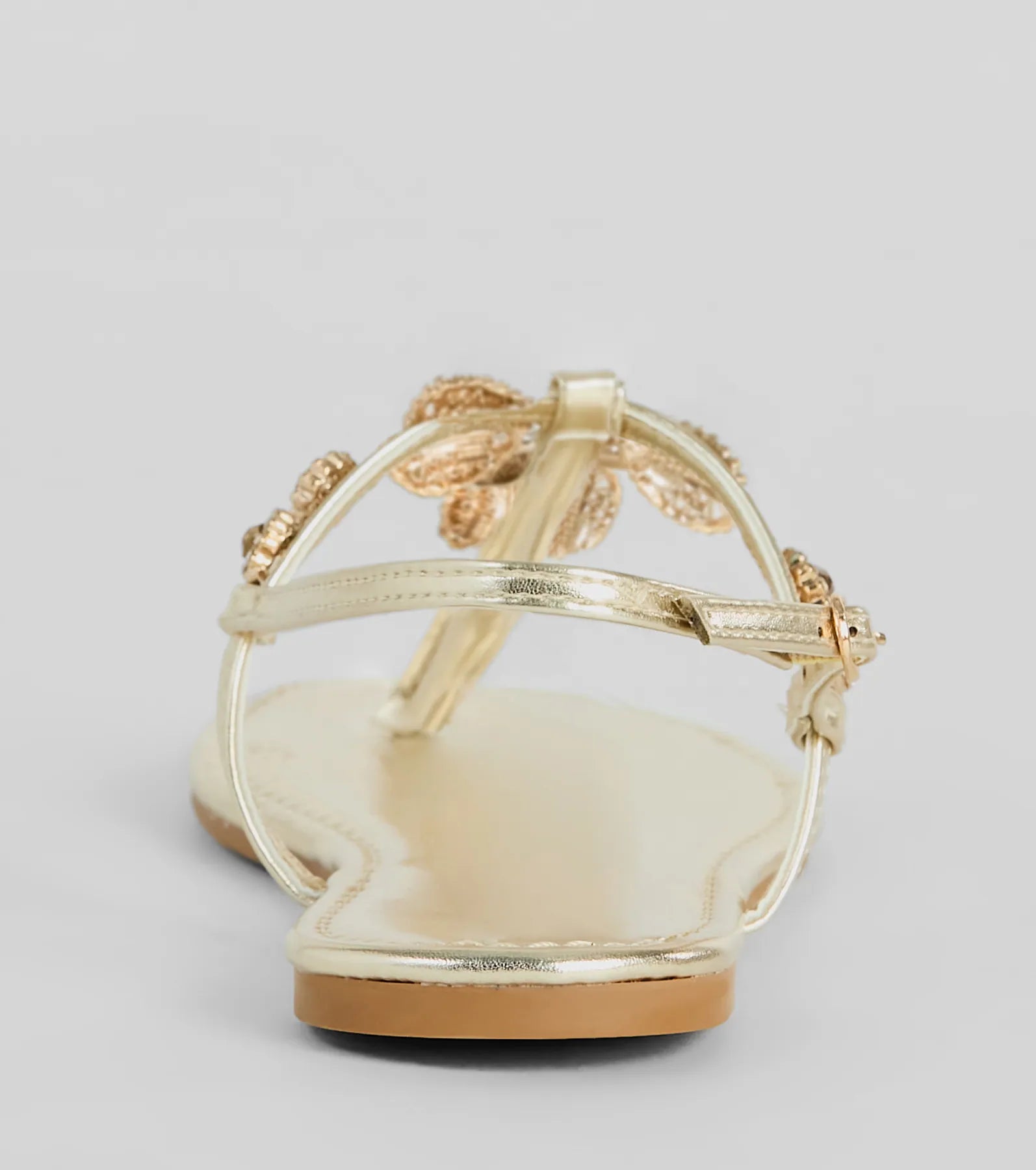 Sea Me Now Rhinestone Starfish Flat Sandals - Image 4