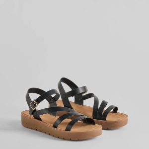 Wrap Around The Block Strappy Platform Sandals