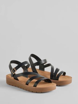 Wrap Around The Block Strappy Platform Sandals