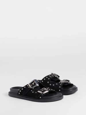 Cool Girl Studded Western Buckle Sandals