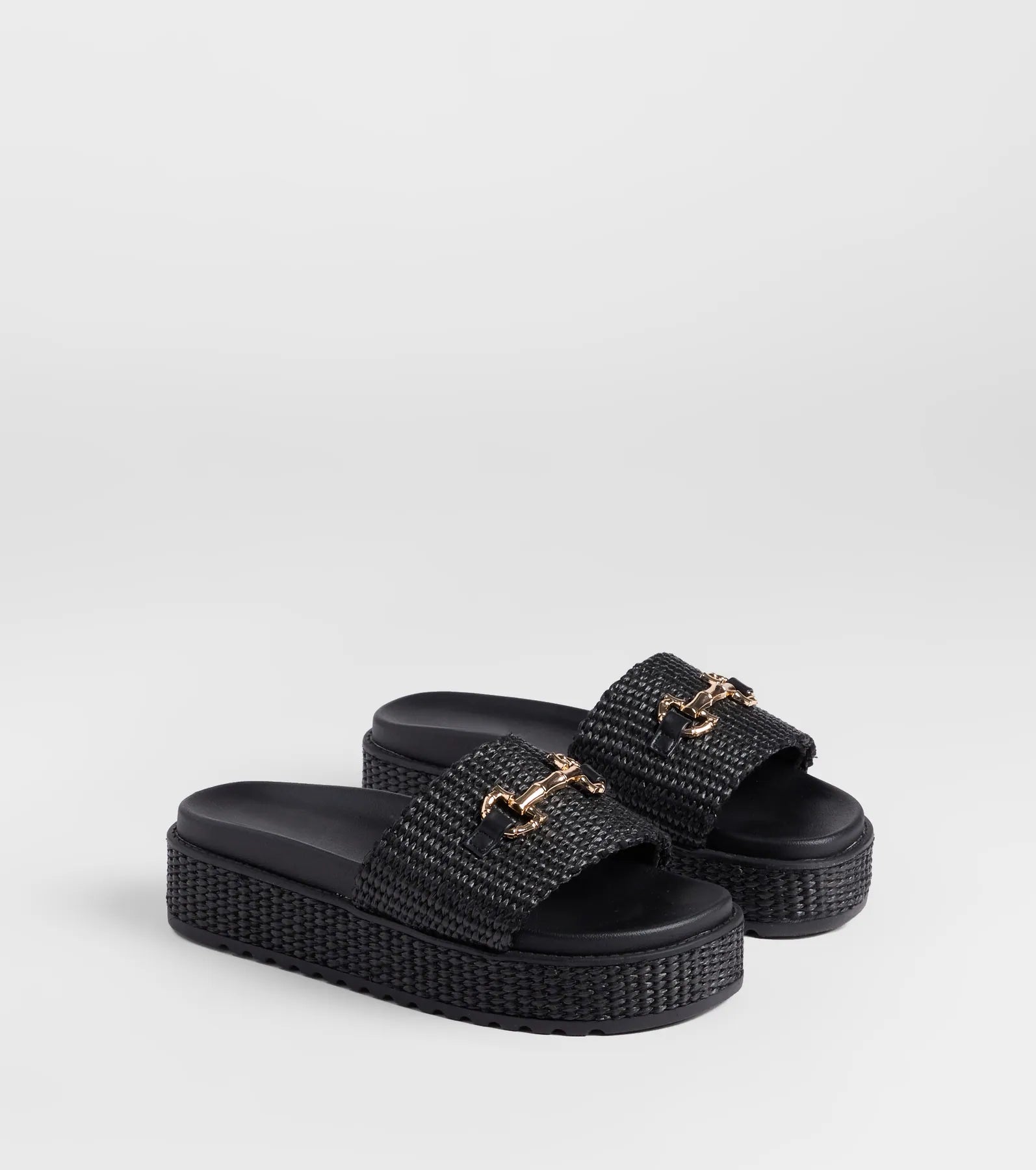 Slide Into Spring Platform Straw Sandals