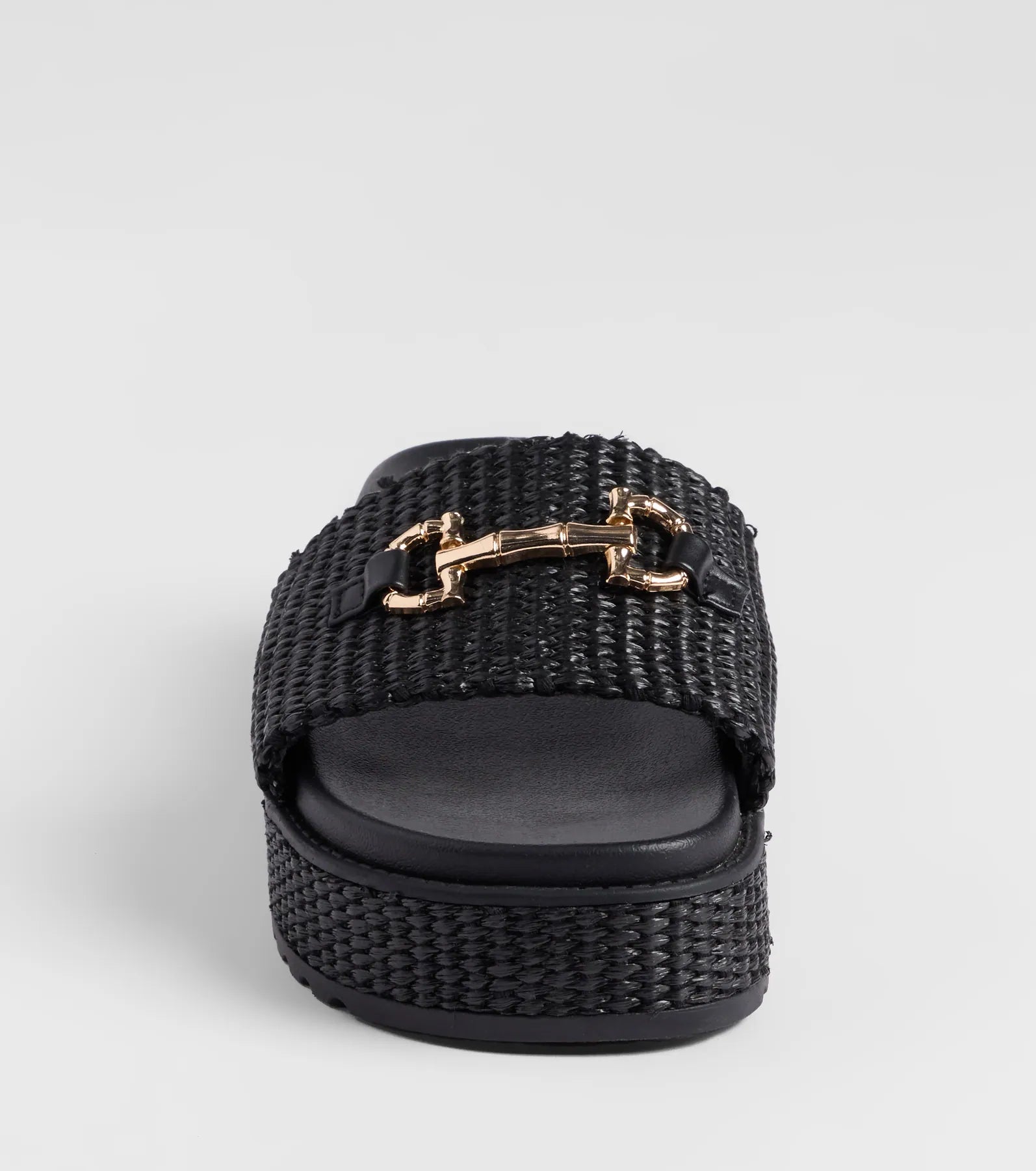 Slide Into Spring Platform Straw Sandals - Image 3