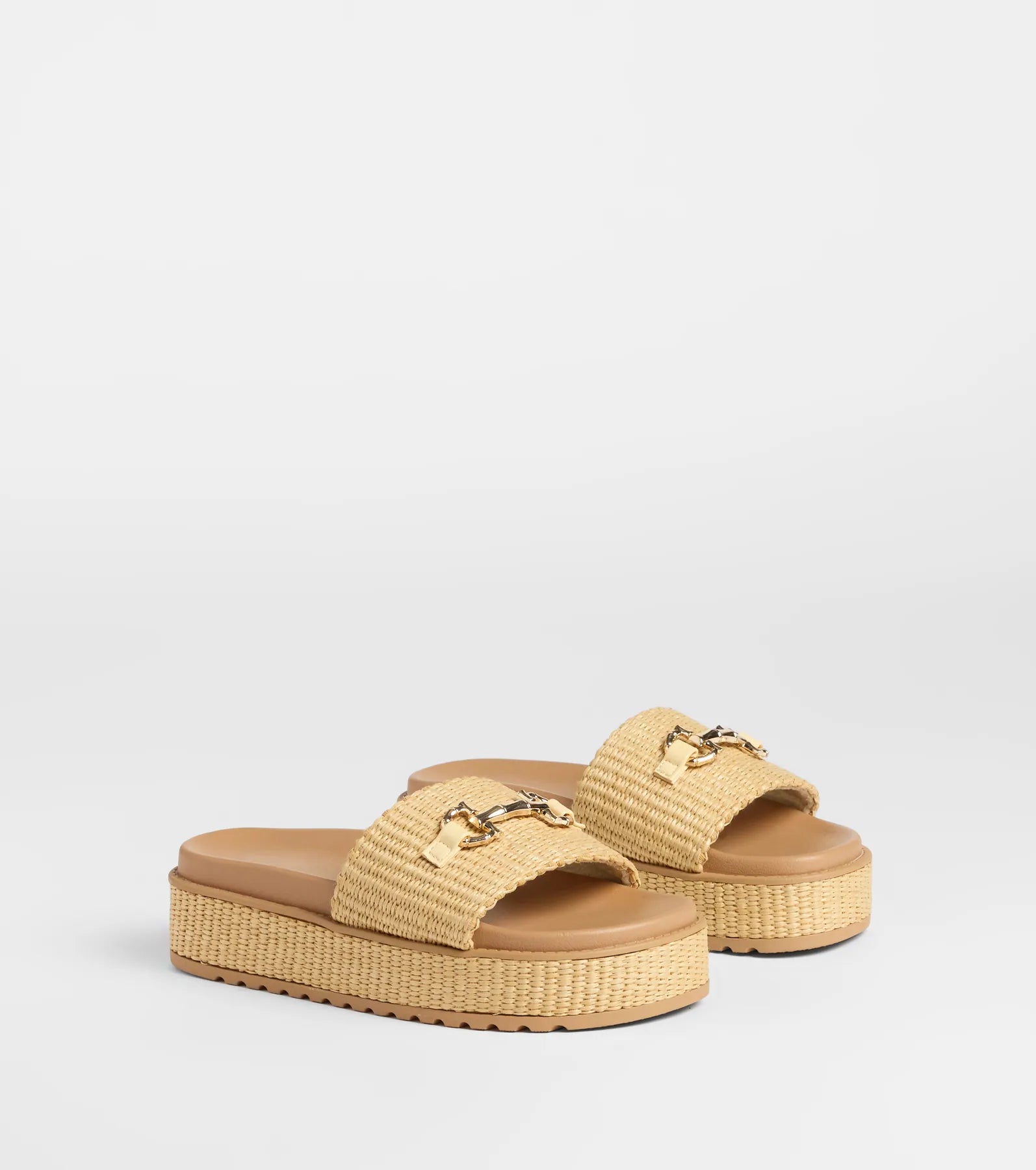 Slide Into Spring Platform Straw Sandals - Image 5