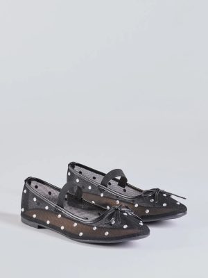 Sparkle And Shine Rhinestone Bow Ballet Flats