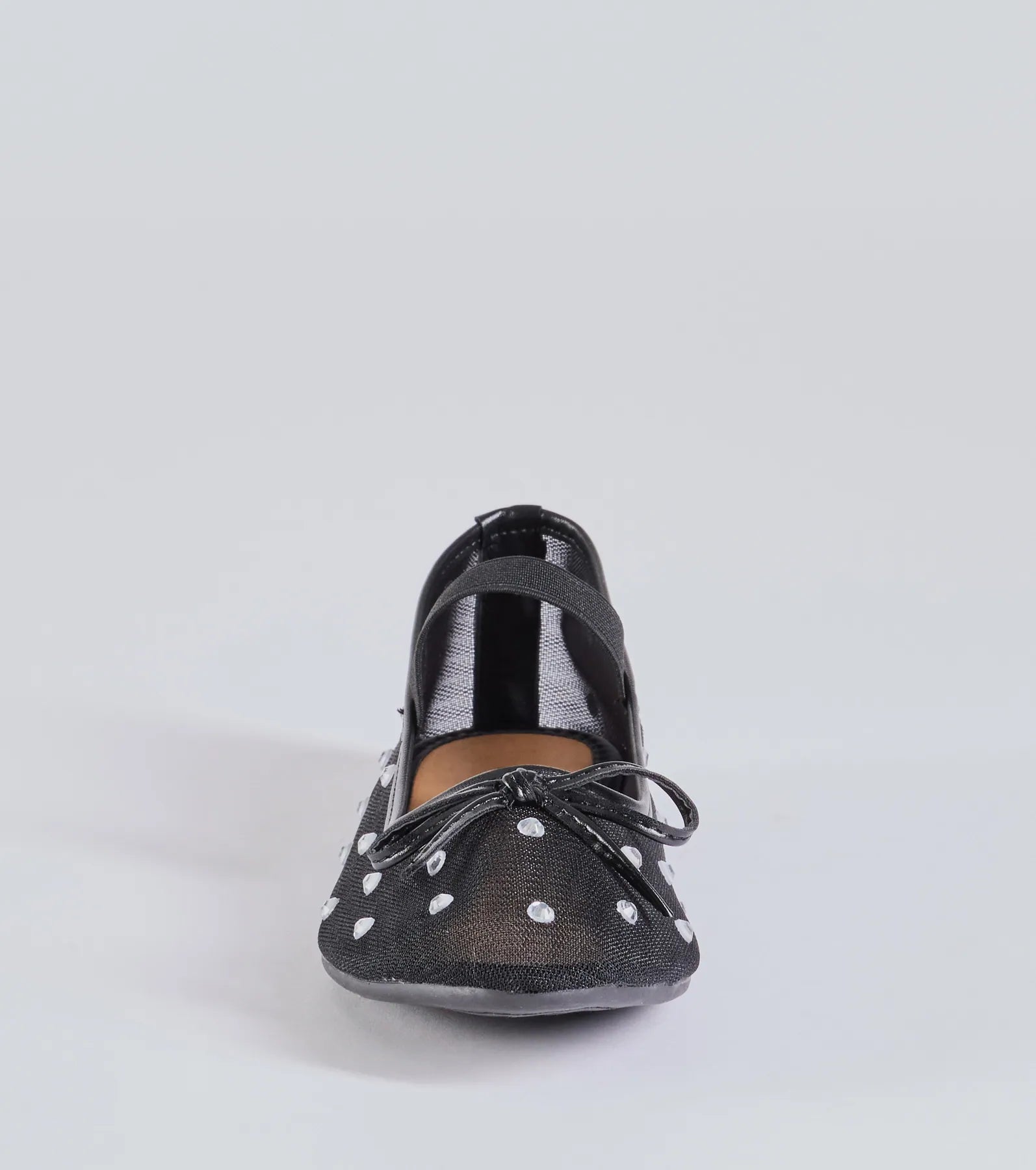 Sparkle And Shine Rhinestone Bow Ballet Flats - Image 4