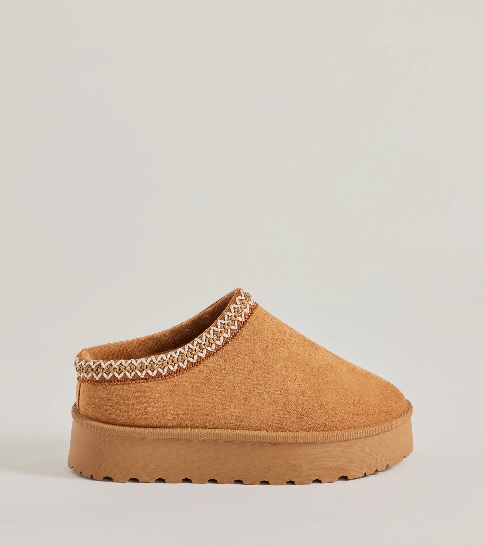 Cozy Glam Faux Suede Platform Slippers - Image 6