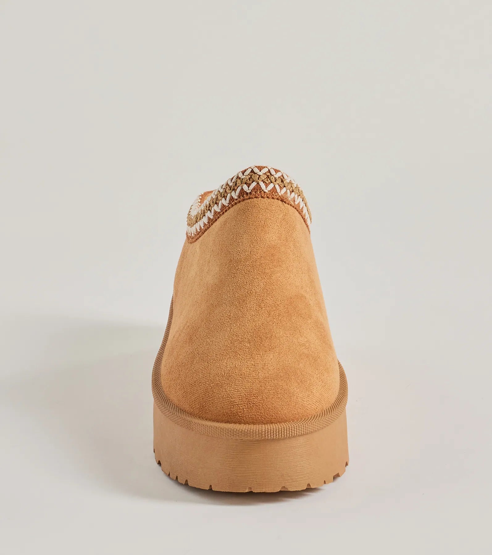 Cozy Glam Faux Suede Platform Slippers - Image 7