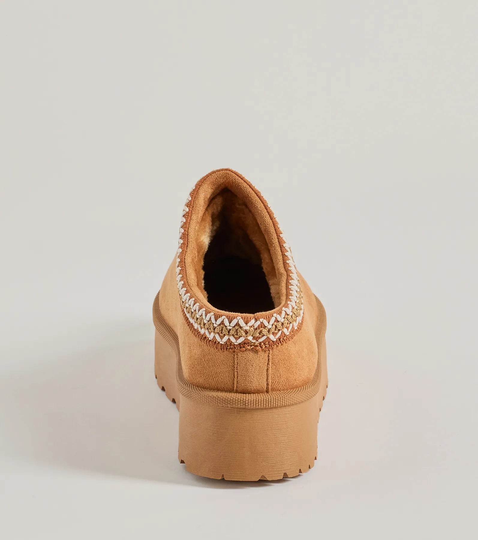 Cozy Glam Faux Suede Platform Slippers - Image 8