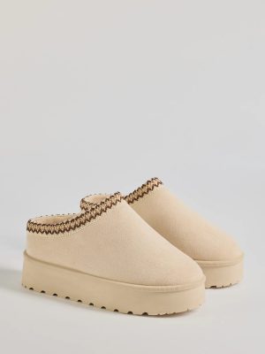 Cozy Glam Faux Suede Platform Slippers