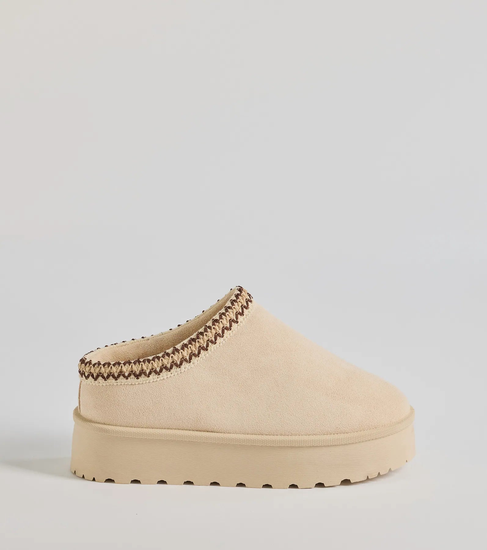 Cozy Glam Faux Suede Platform Slippers - Image 2