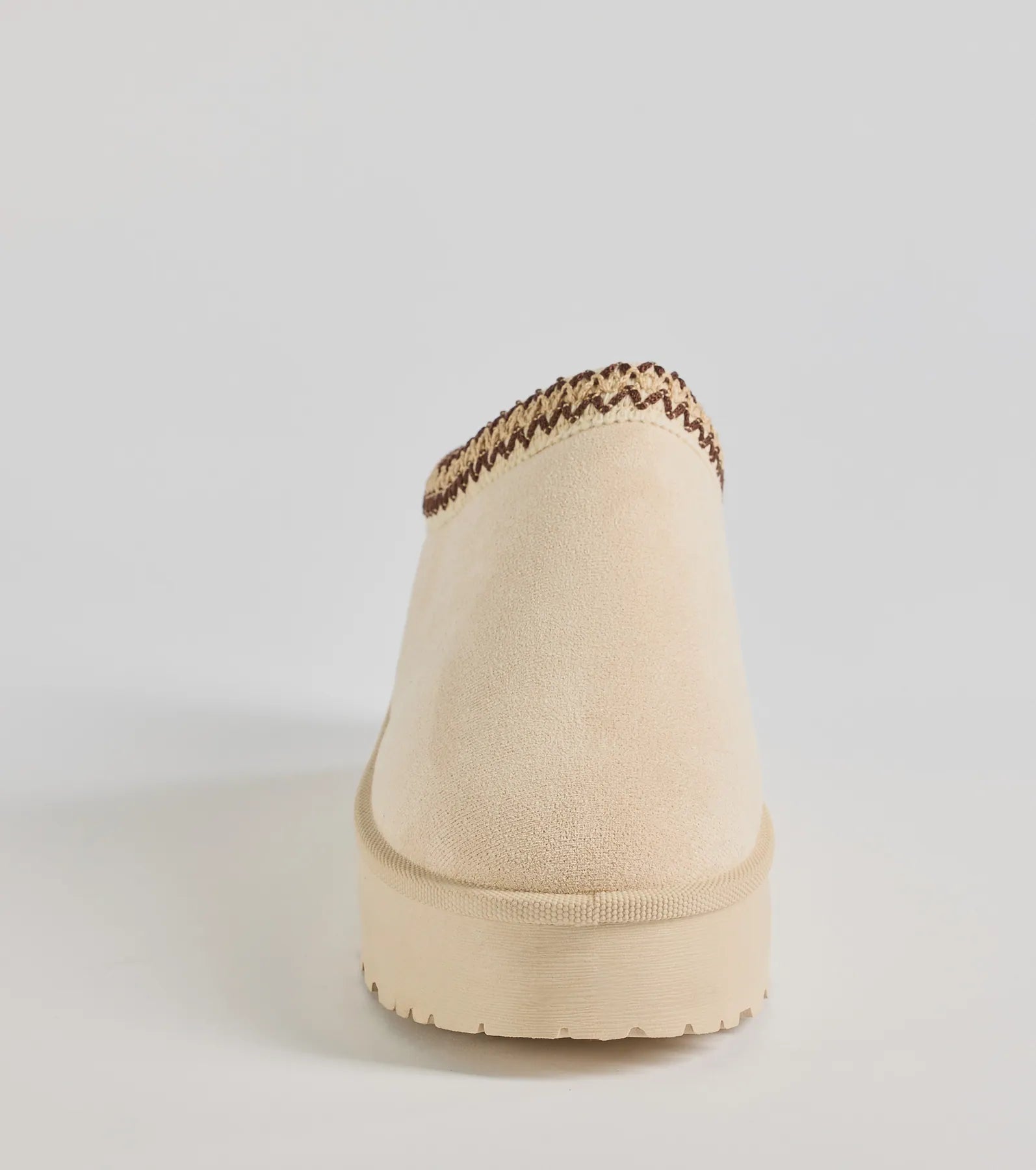 Cozy Glam Faux Suede Platform Slippers - Image 3