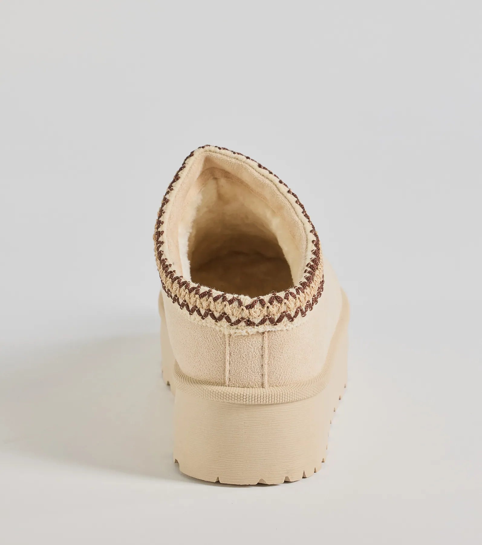 Cozy Glam Faux Suede Platform Slippers - Image 4