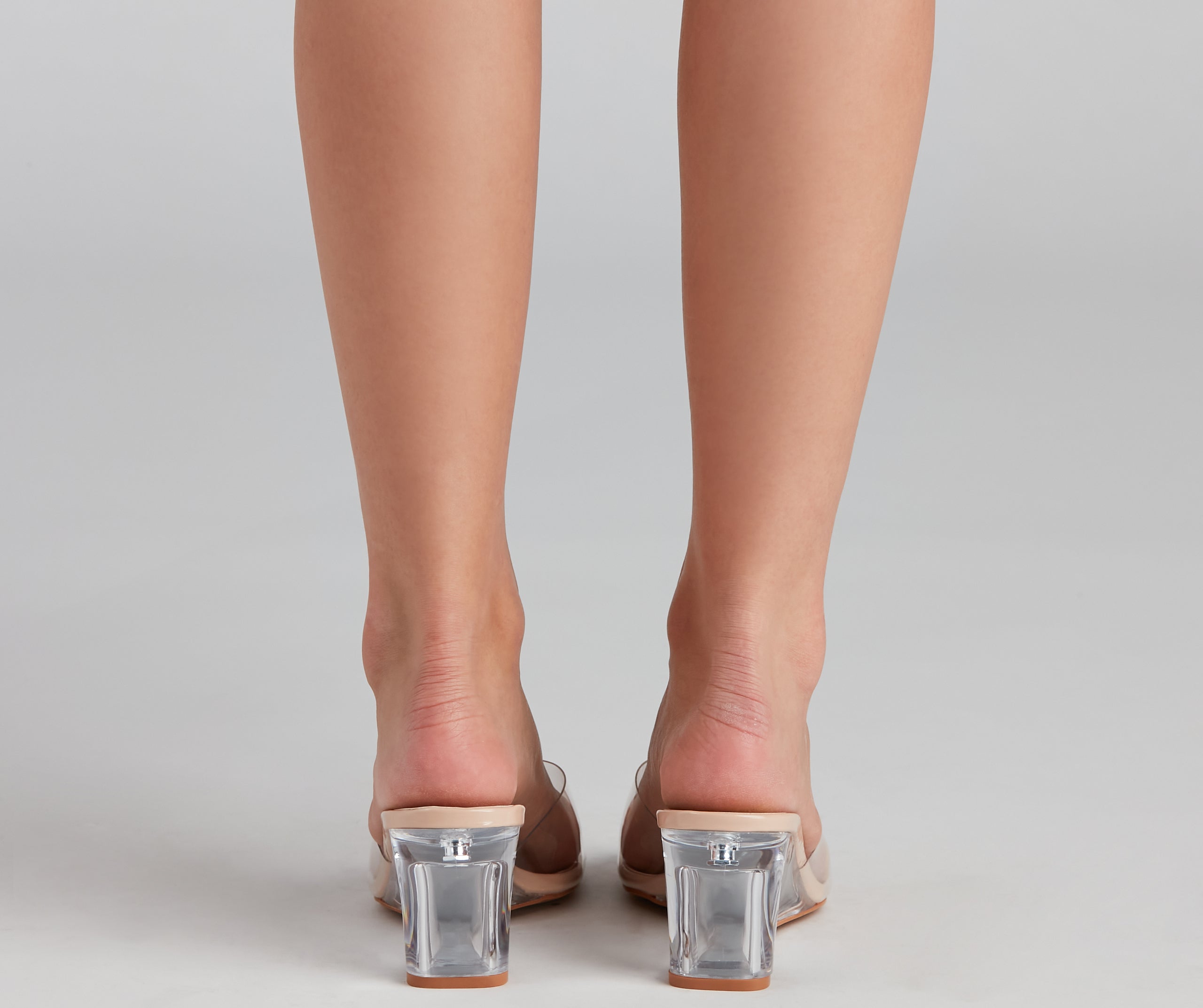 Clear As Day Lucite Patent Wedges - Image 4