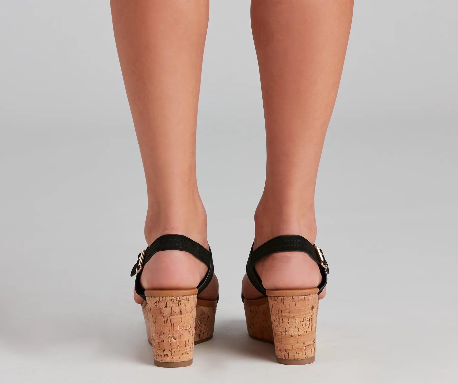 Pop The Cork Sling Back Wedges - Image 4