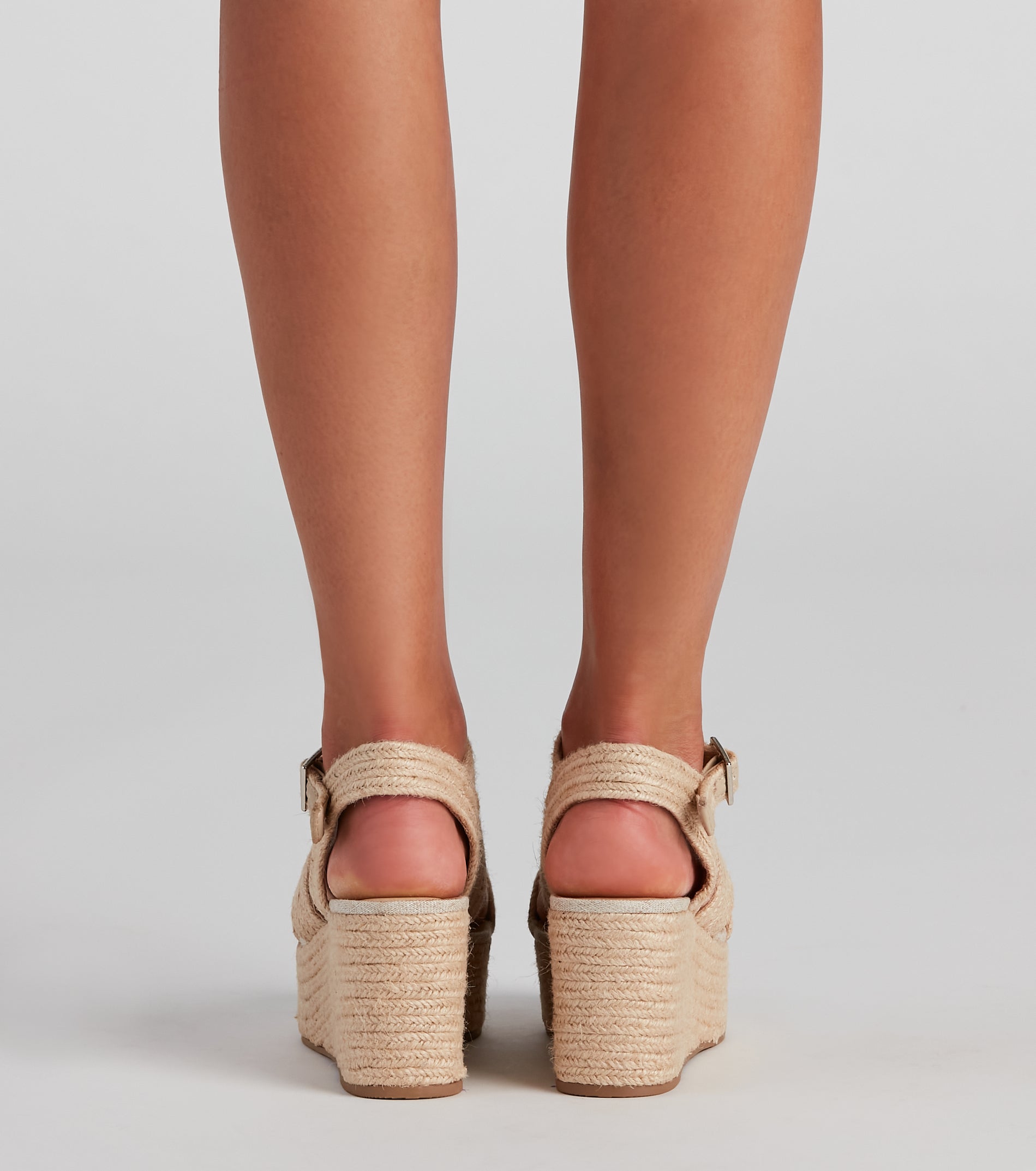 Summer Daze Straw Platform Wedges - Image 4
