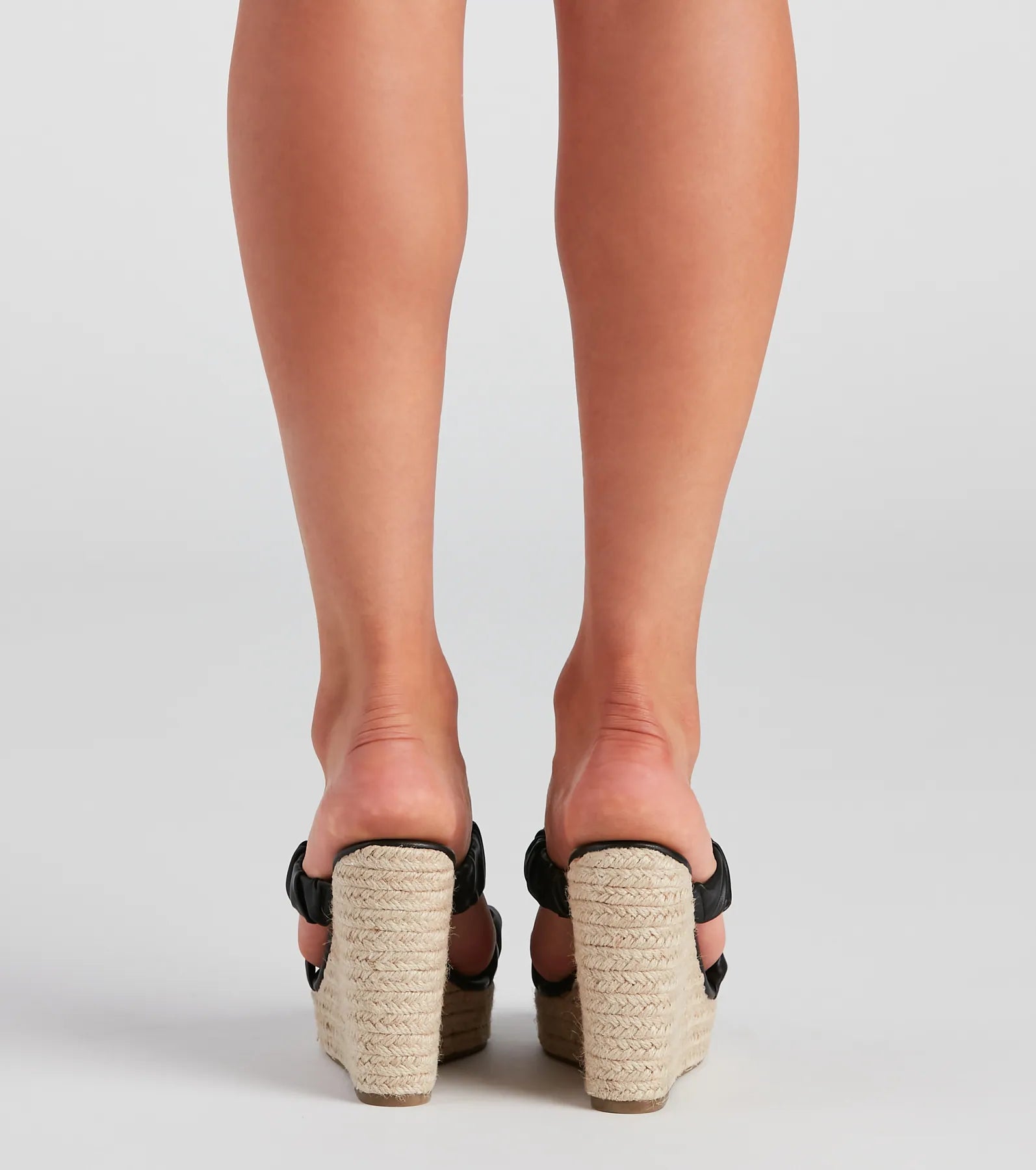 Endless Chic Faux Leather Espadrille Wedges - Image 7