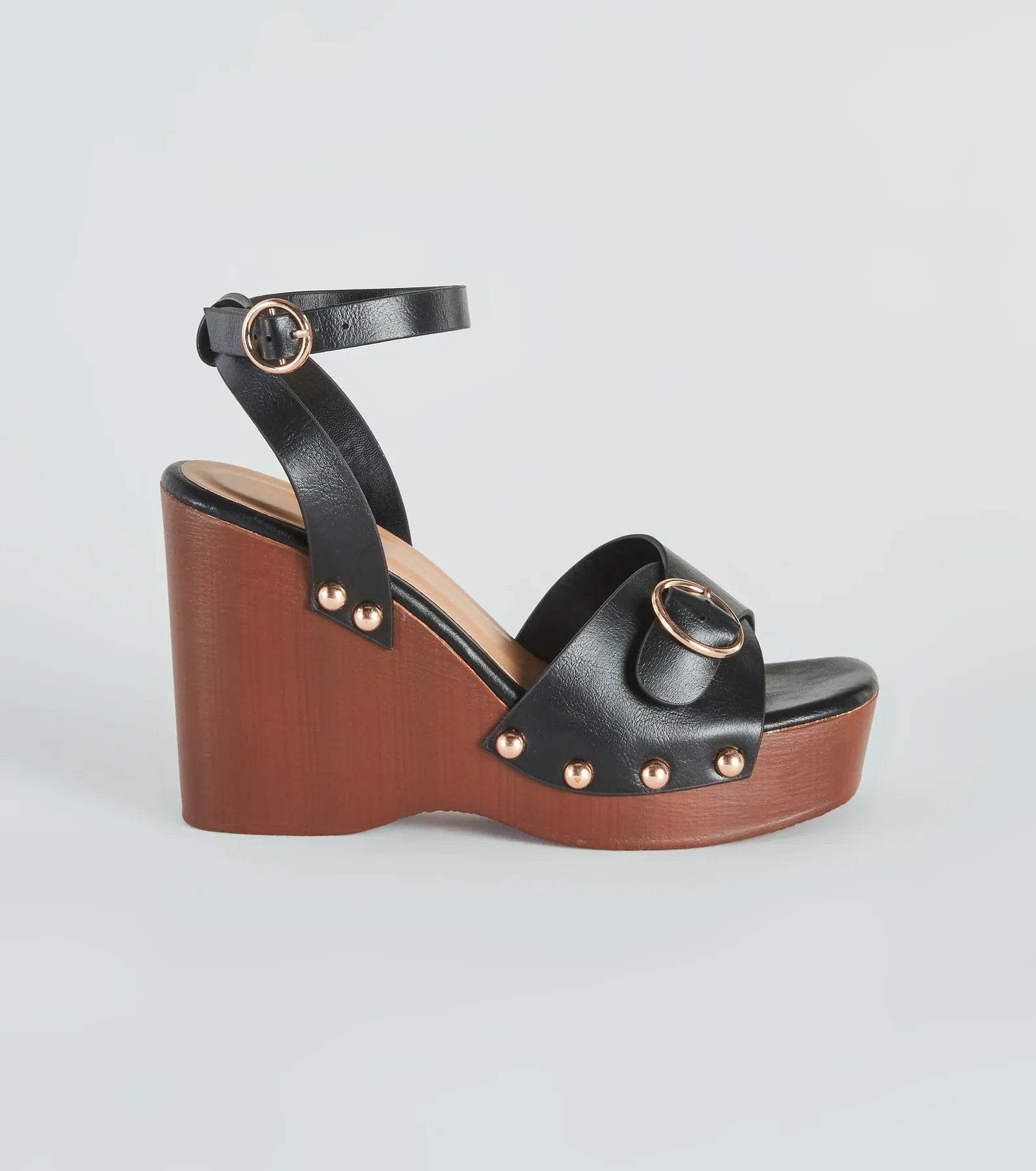 Away This Weekend Buckle Platform Wedges - Image 2